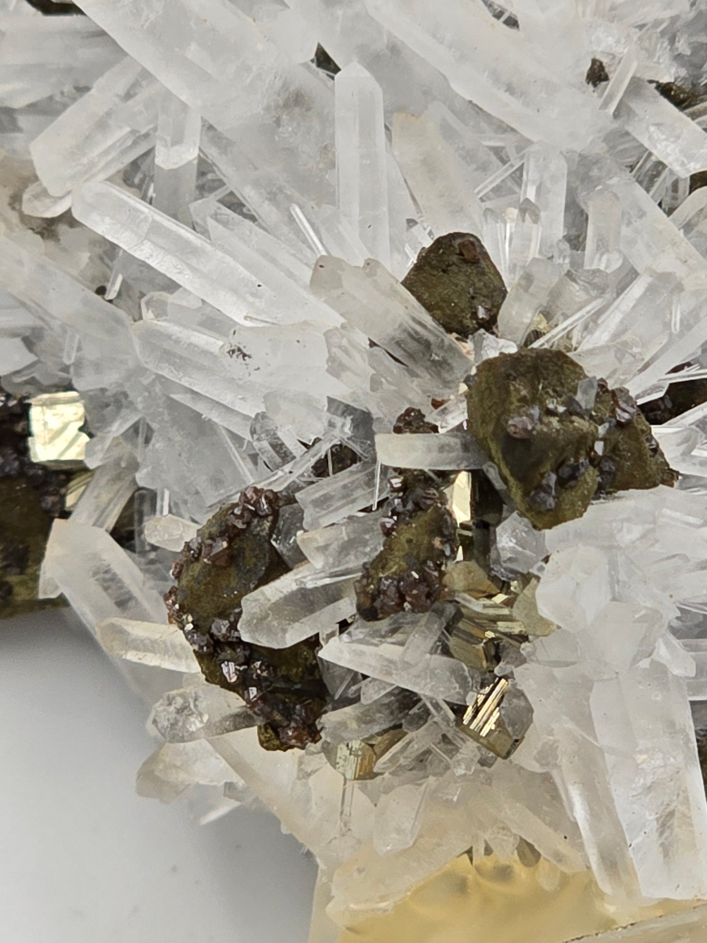 CHALCOPYRITE, PYRITE, SPHALERITE with QUARTZ SMALL CABINET
