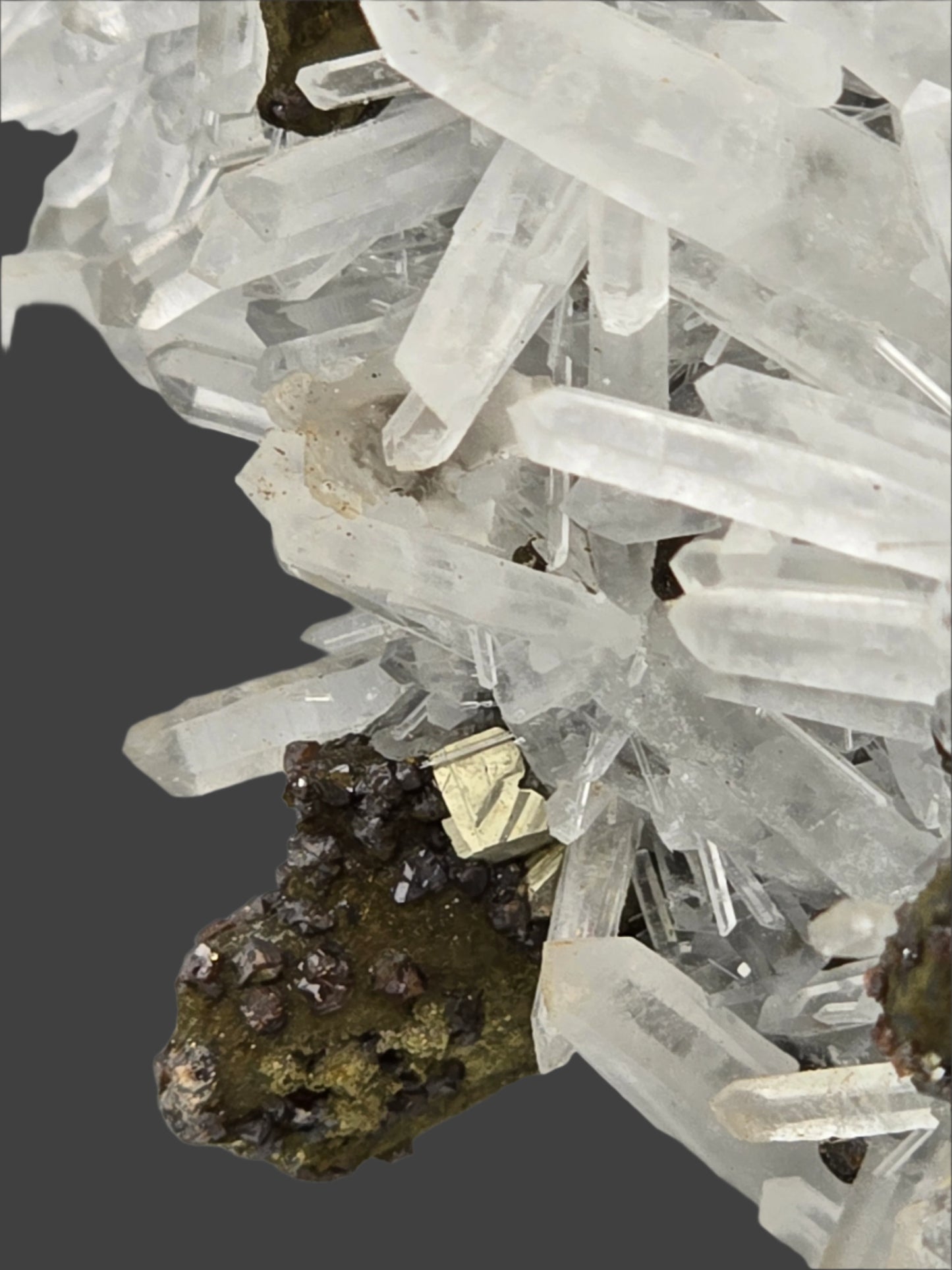CHALCOPYRITE, PYRITE, SPHALERITE with QUARTZ SMALL CABINET