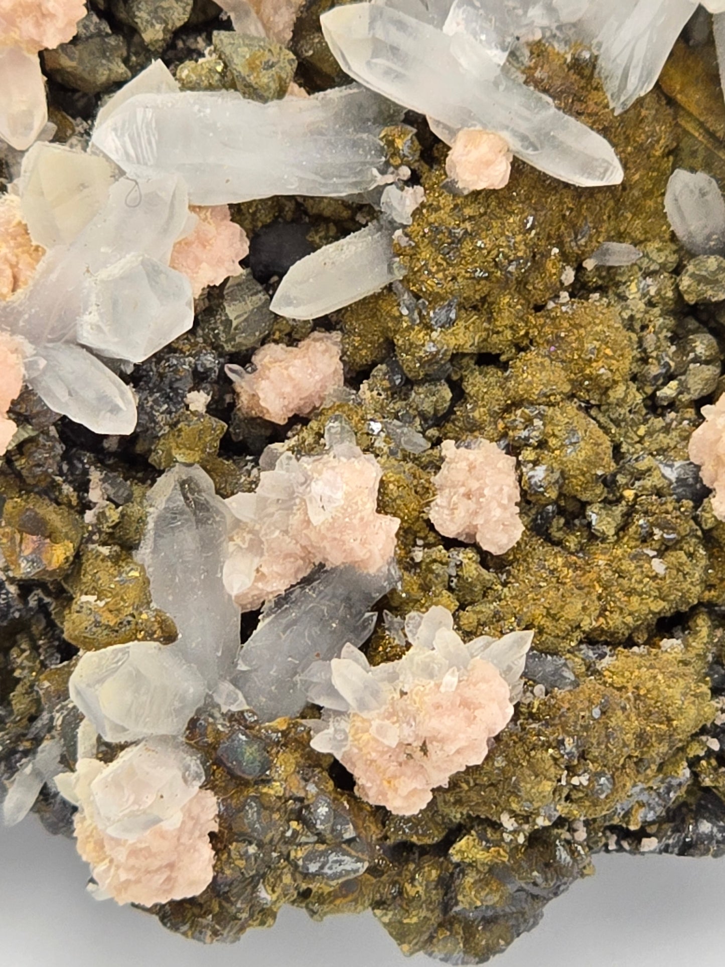RHODOCHROSITE, CHALCOPYRITE, QUARTZ, SPHALERITE CABINET
