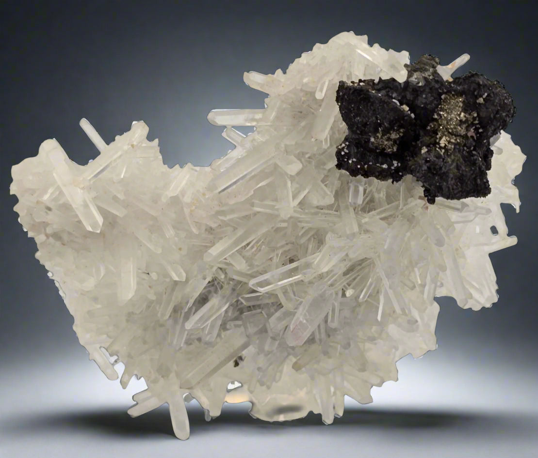 CHALCOPYRITE, QUARTZ SMALL CABINET