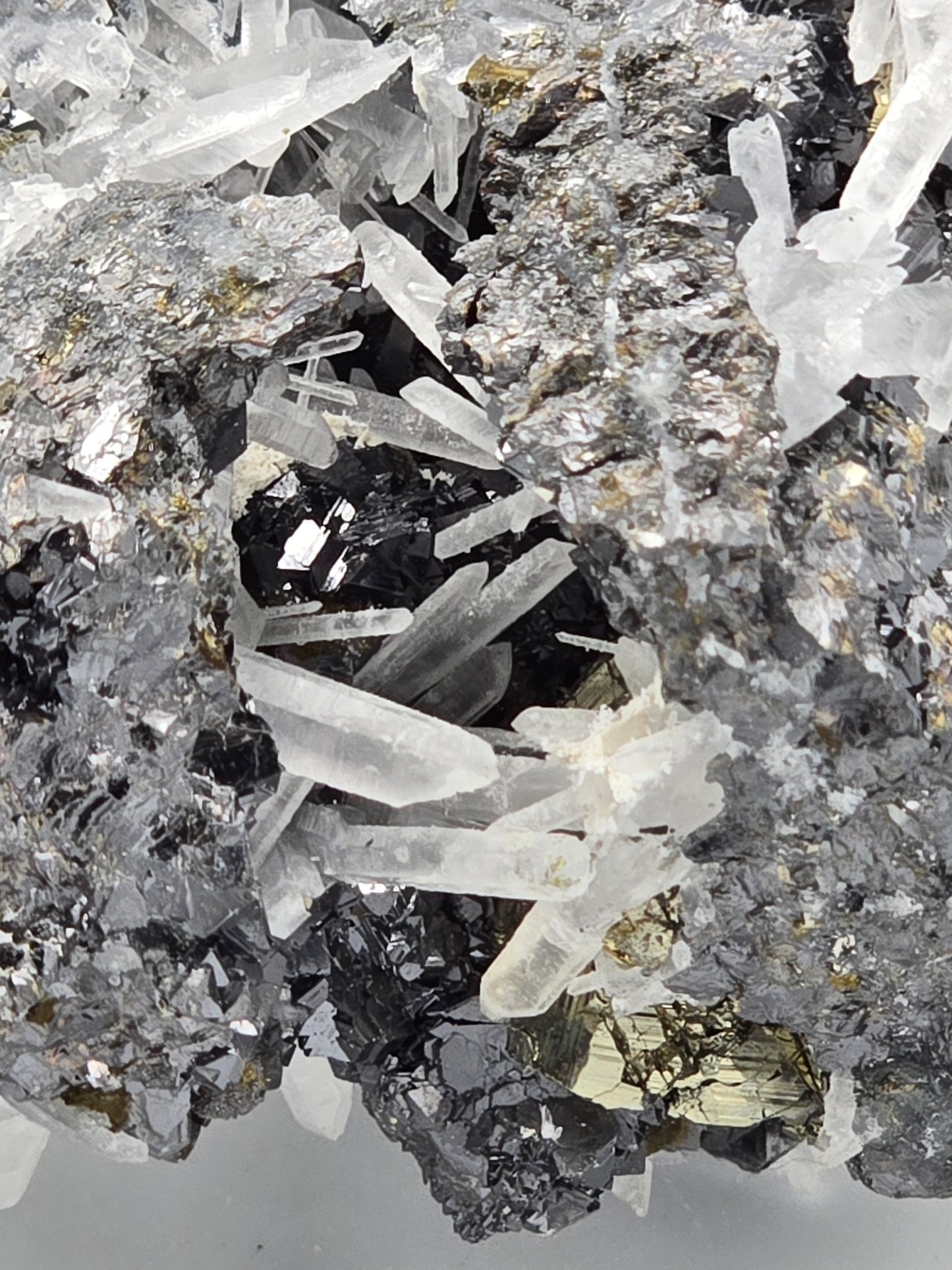 CHALCOPYRITE, PYRITE, SPHALERITE with QUARTZ (cabinet)