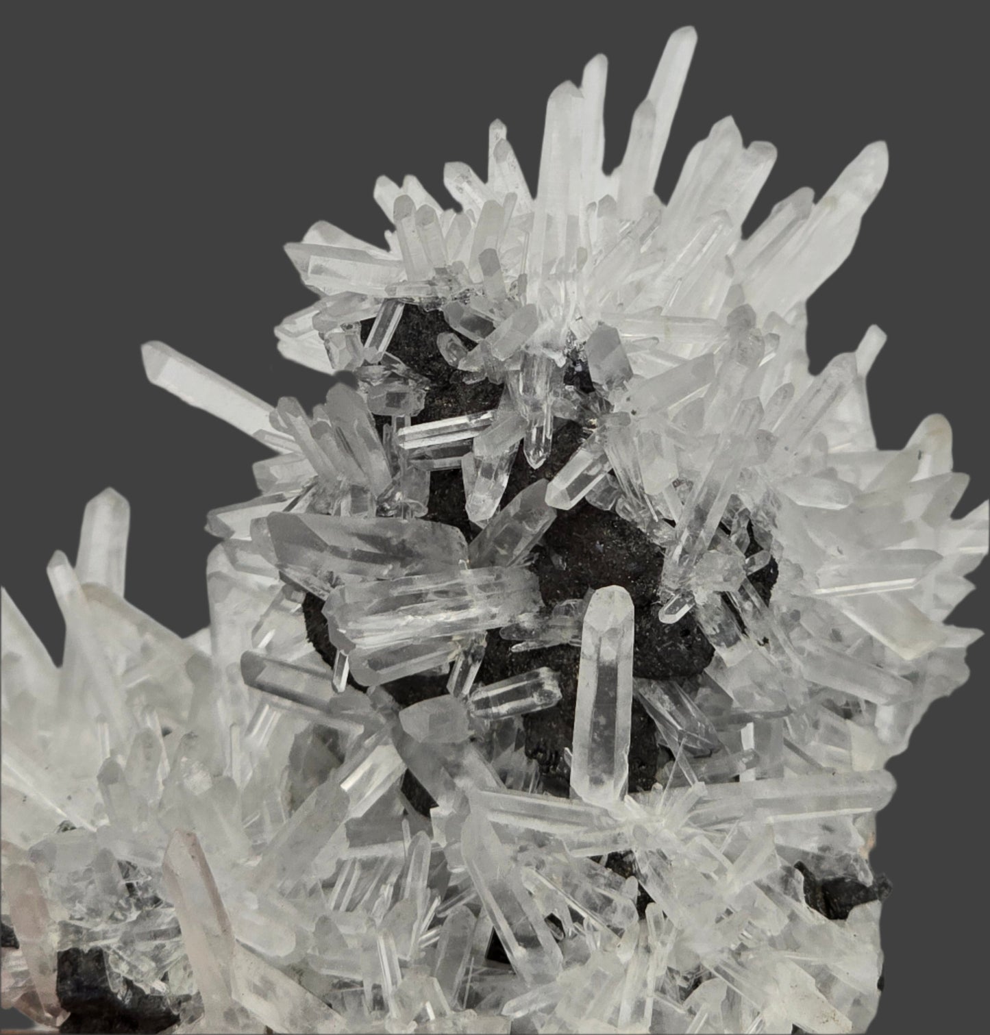 CHALCOPYRITE with QUARTZ and MANGANO CALCITE SMALL CABINET