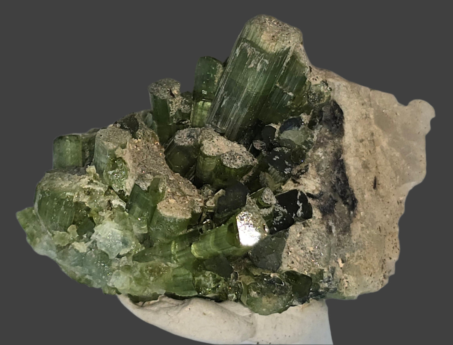 TOURMALINE on QUARTZ miniature