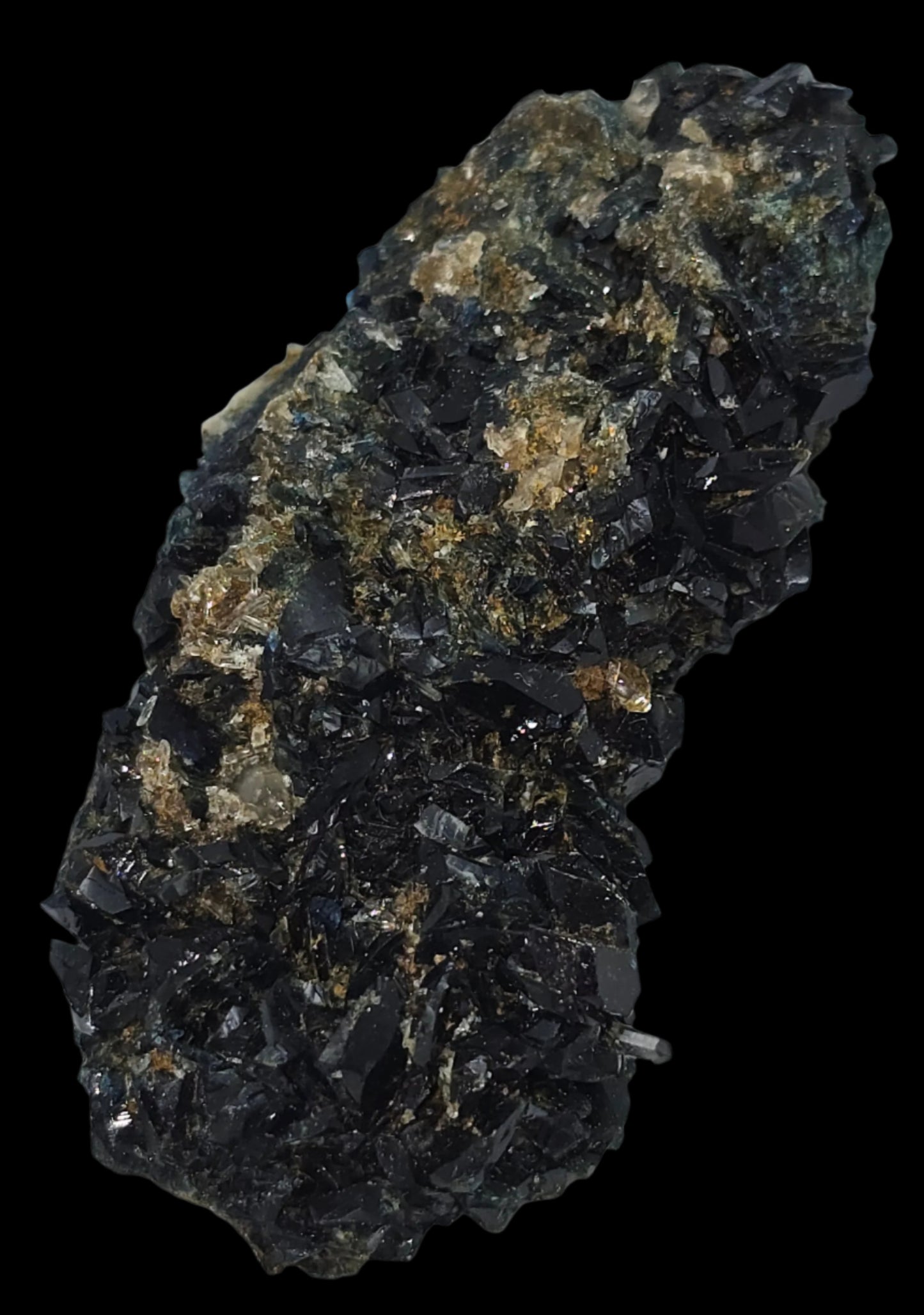 LAZULITE with GORMANITE (EXTREMELY RARE) with QUARTZ and CALCITE