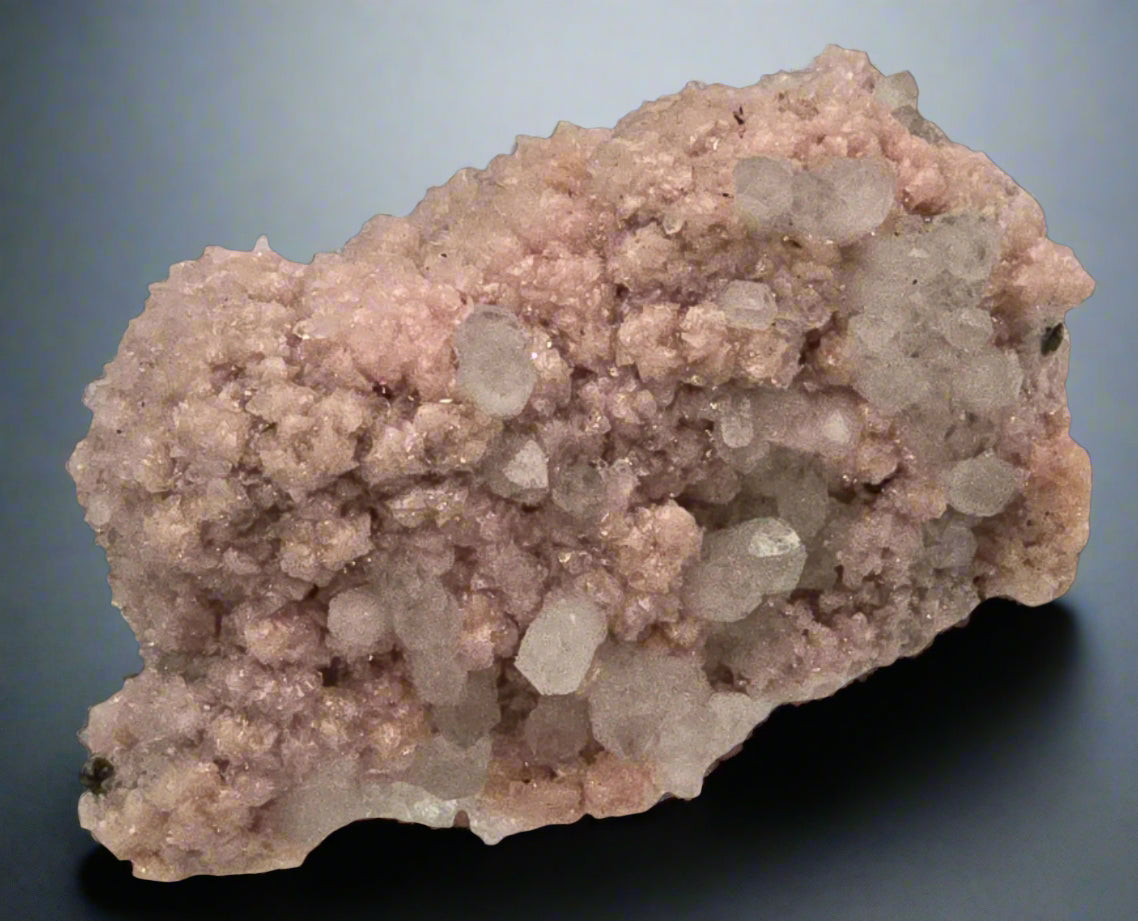 RHODOCHROSITE, CHALCOPYRITE, QUARTZ (miniature)