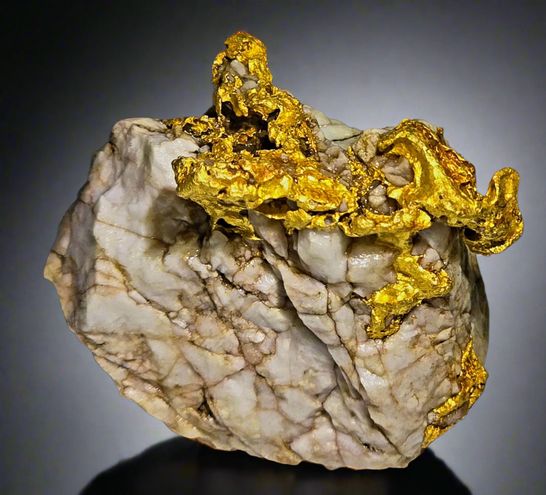 GOLD in QUARTZ (28.65 grams of gold) (small cabinet)