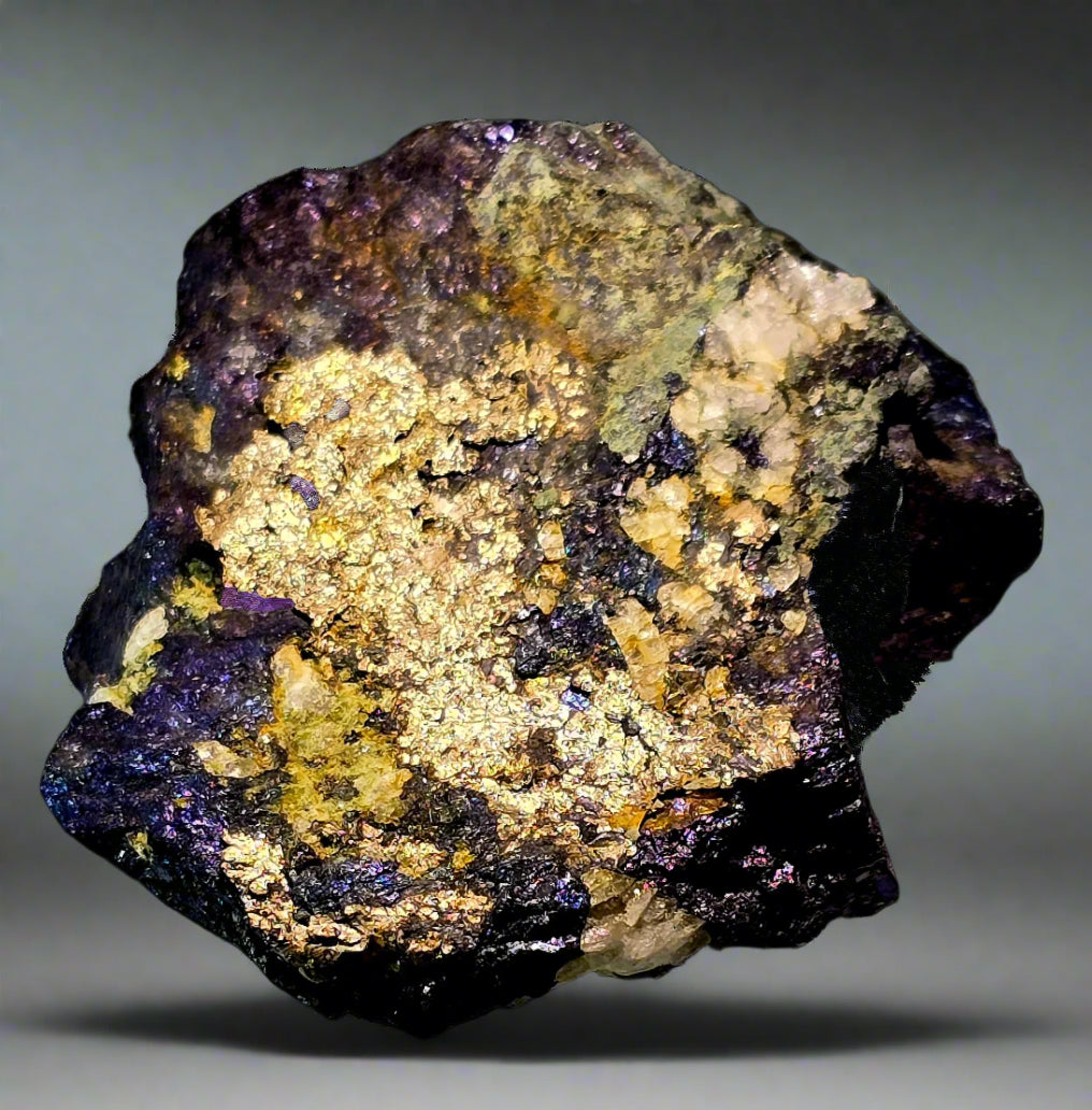 SILVER, PLATINUM and PALLADIUM on bornite (small cabinet)