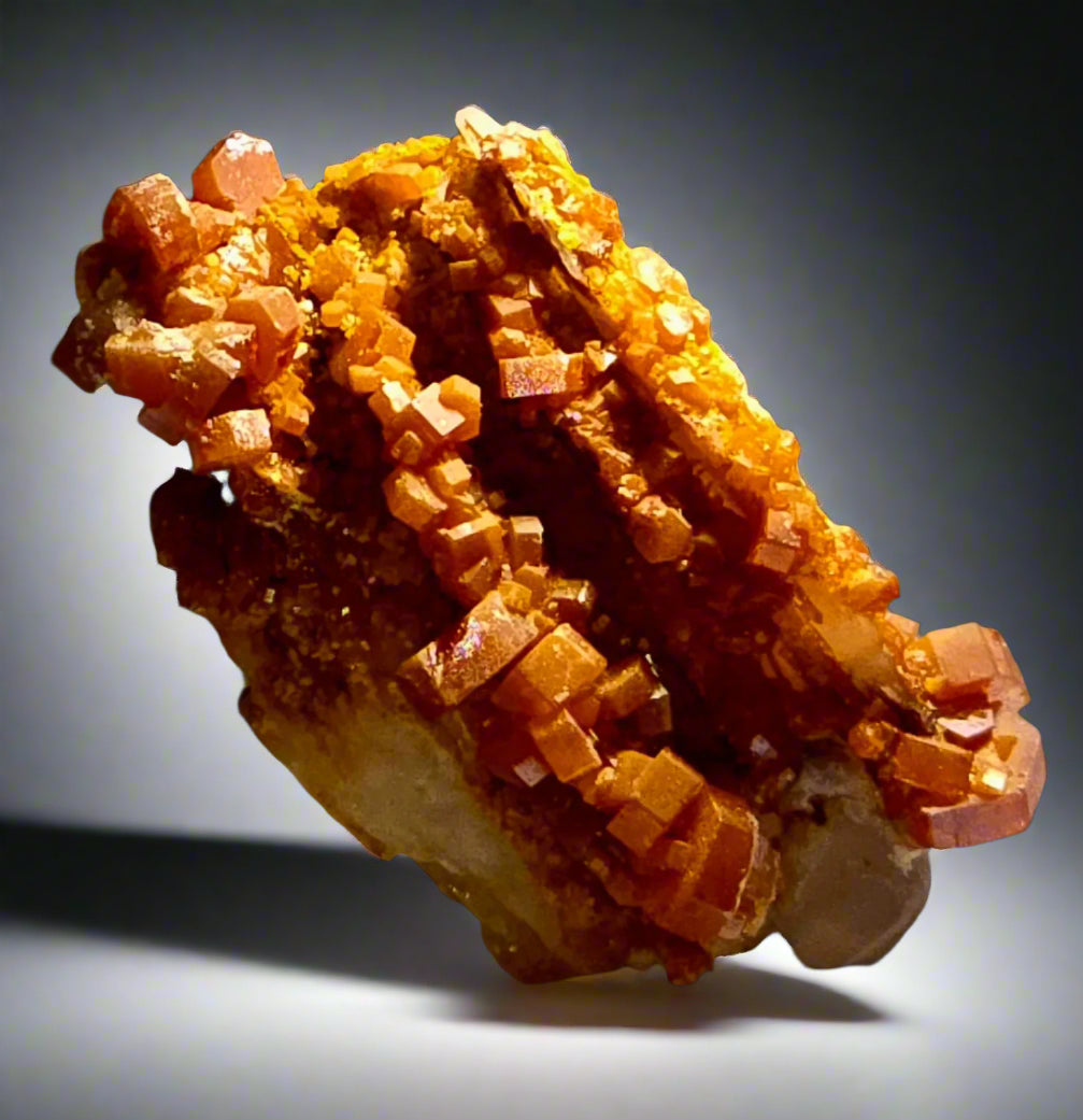 VANADINITE on BARYTE (miniature)