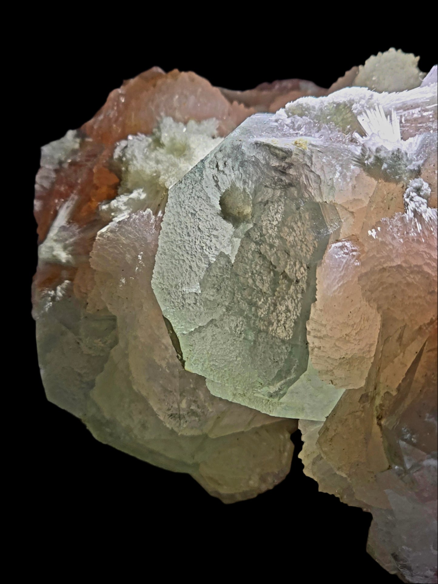 APOPHILLITE with STILBITE and NATROLITE (large cabinet)