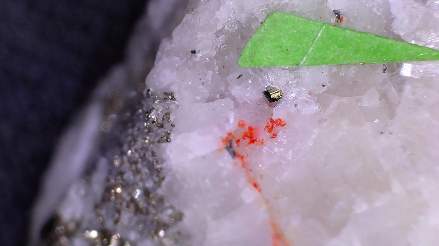 SMITHITE, DUFRENOYSITE, REALGAR, HUTCHENSONITE (micro, miniature)