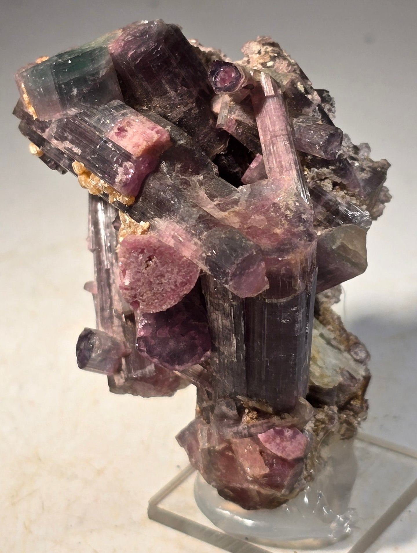 TOURMALINE with MUSCOVITE (bi color) (small cabinet)