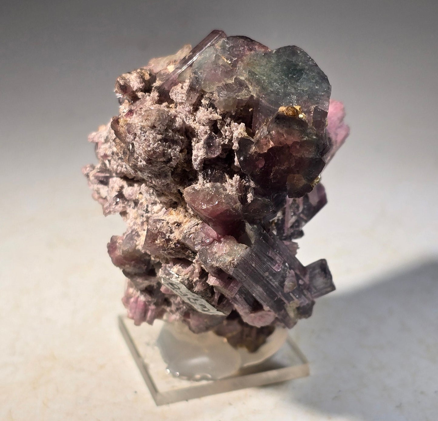 TOURMALINE with MUSCOVITE (bi color) (small cabinet)