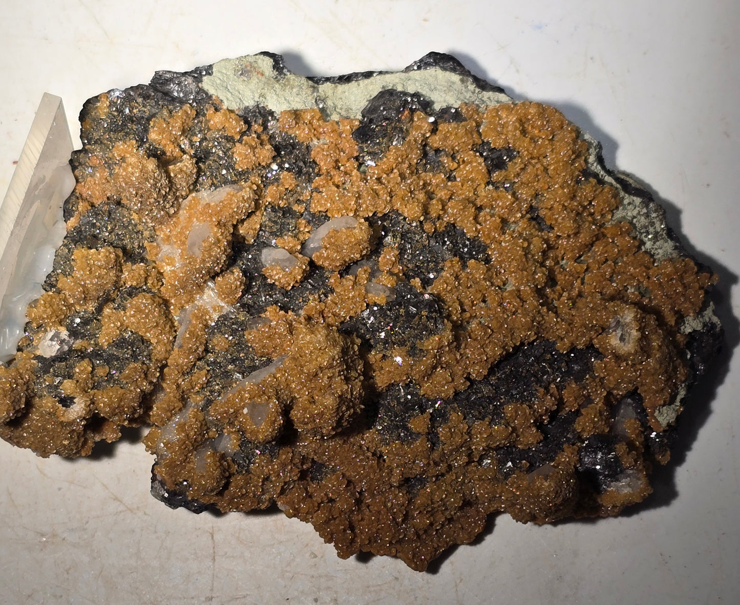 MIMETITE (2 different exhibits) (cabinet), SPHALERITE on GALENA (cabinet)