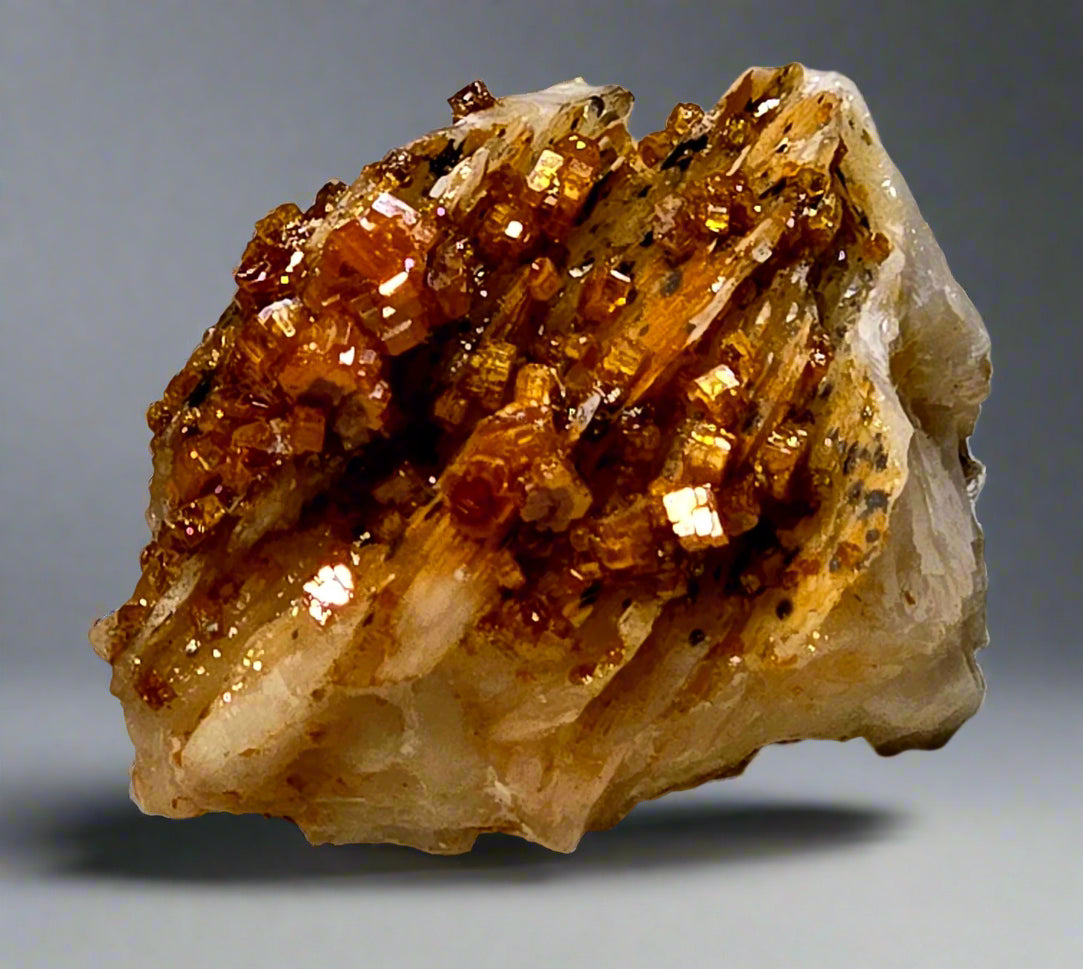 VANADINITE on BARYTE (miniature)