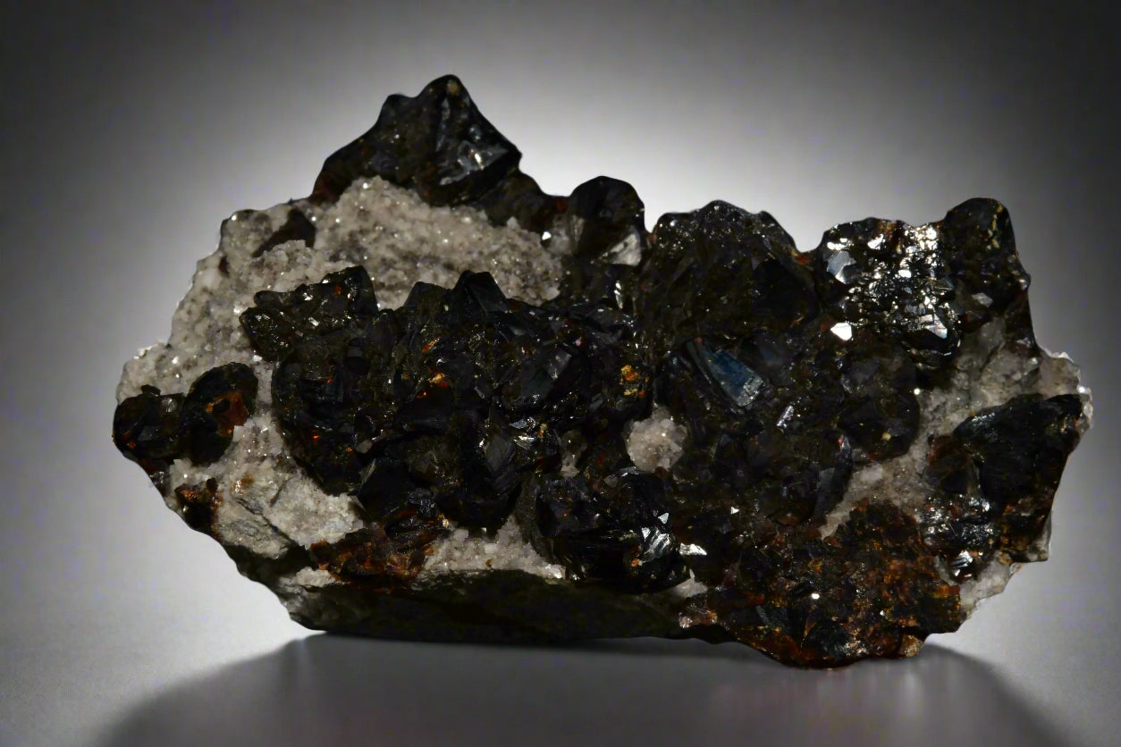 SPHALERITE (RUBY JACK) associated with CALCITE and DOLOMITE (large cabinet)