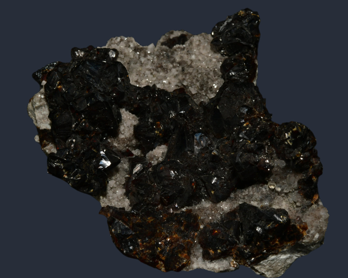 SPHALERITE (RUBY JACK) associated with CALCITE and DOLOMITE (large cabinet)