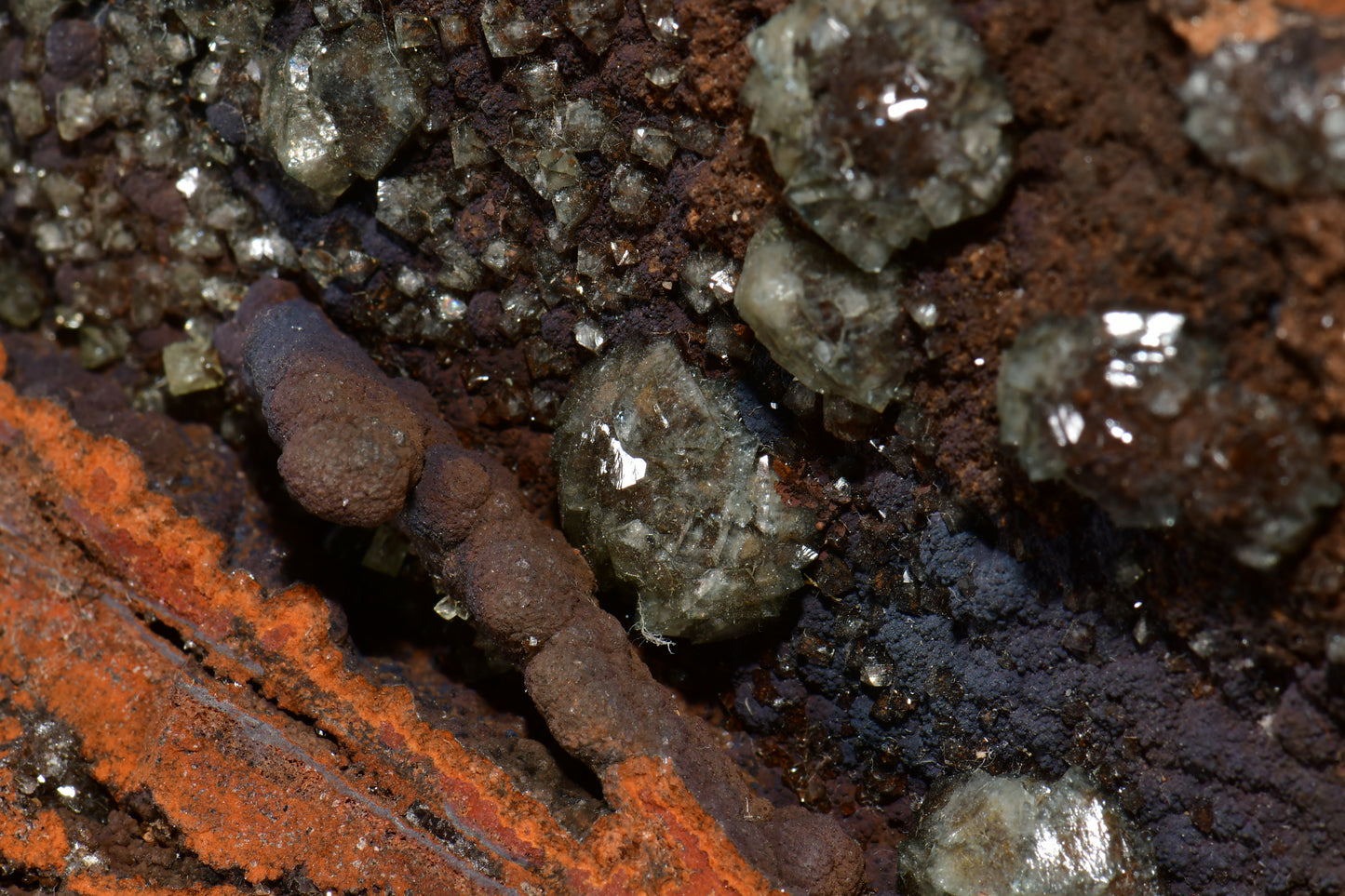 ADAMITE on LIMONITE (large cabinet)