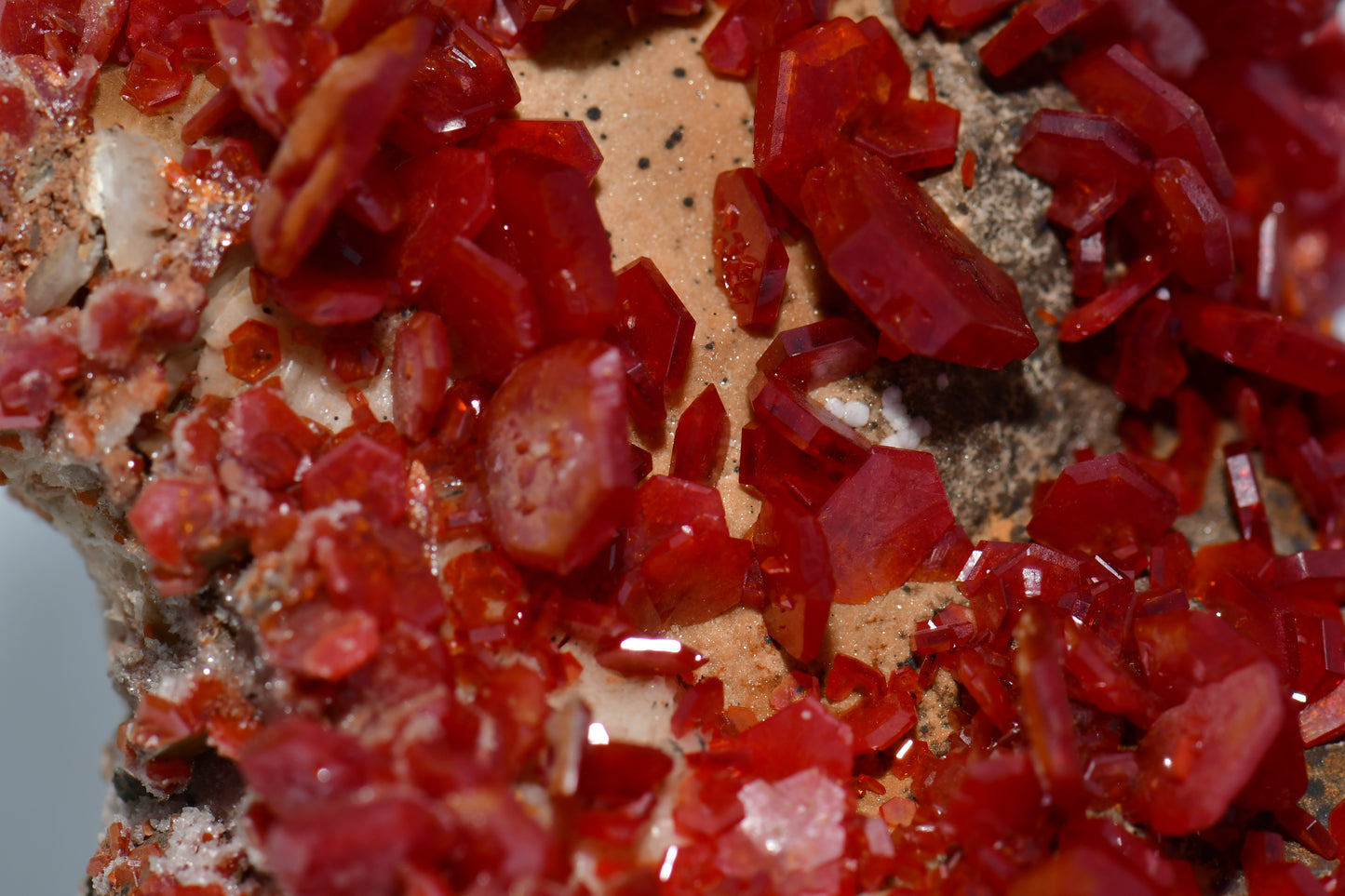 VANADINITE ON BARYTE (cabinet)
