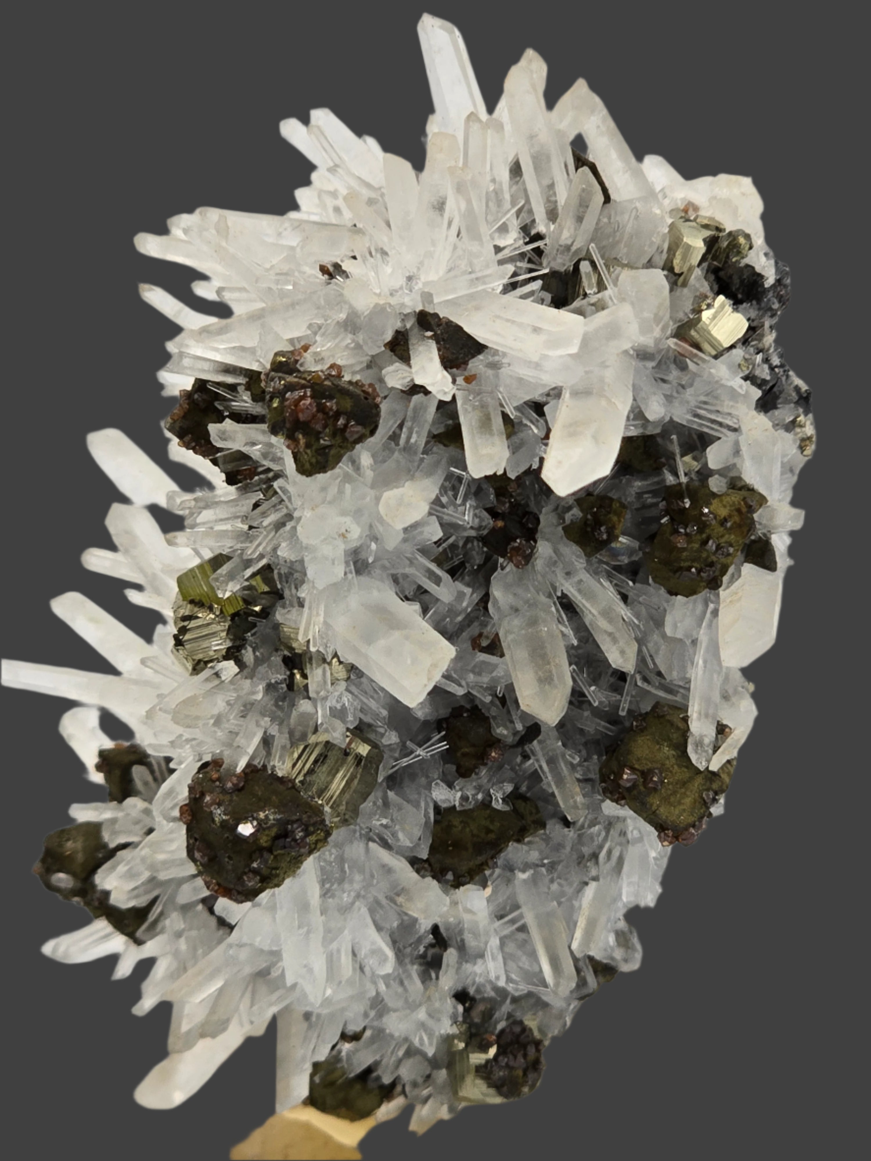 CHALCOPYRITE, PYRITE, SPHALERITE with QUARTZ  SMALL CABINET