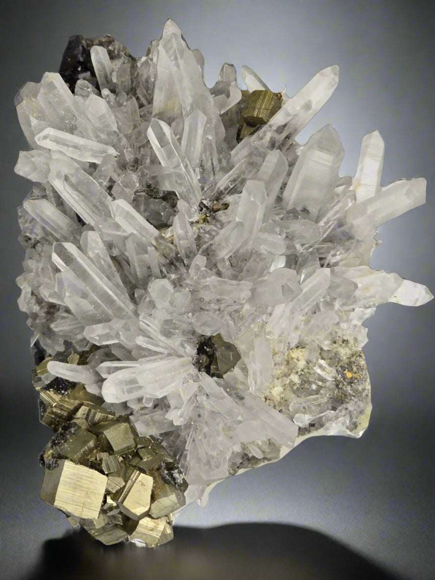 QUARTZ with PYRITE (small cabinet)