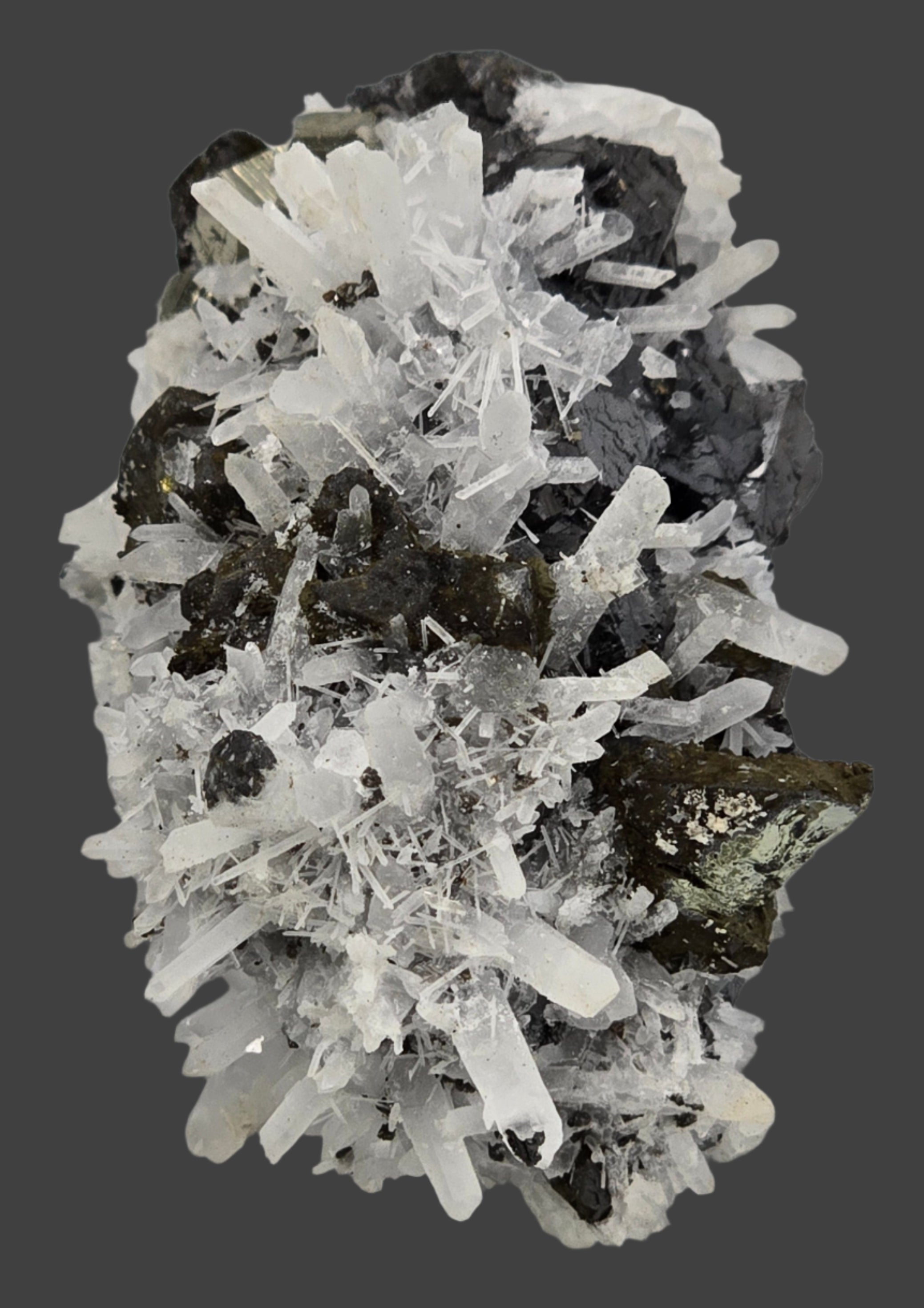 CHALCOPYRITE, SPHALERITE, PYRITE, QUARTZ  SMALL CABINET