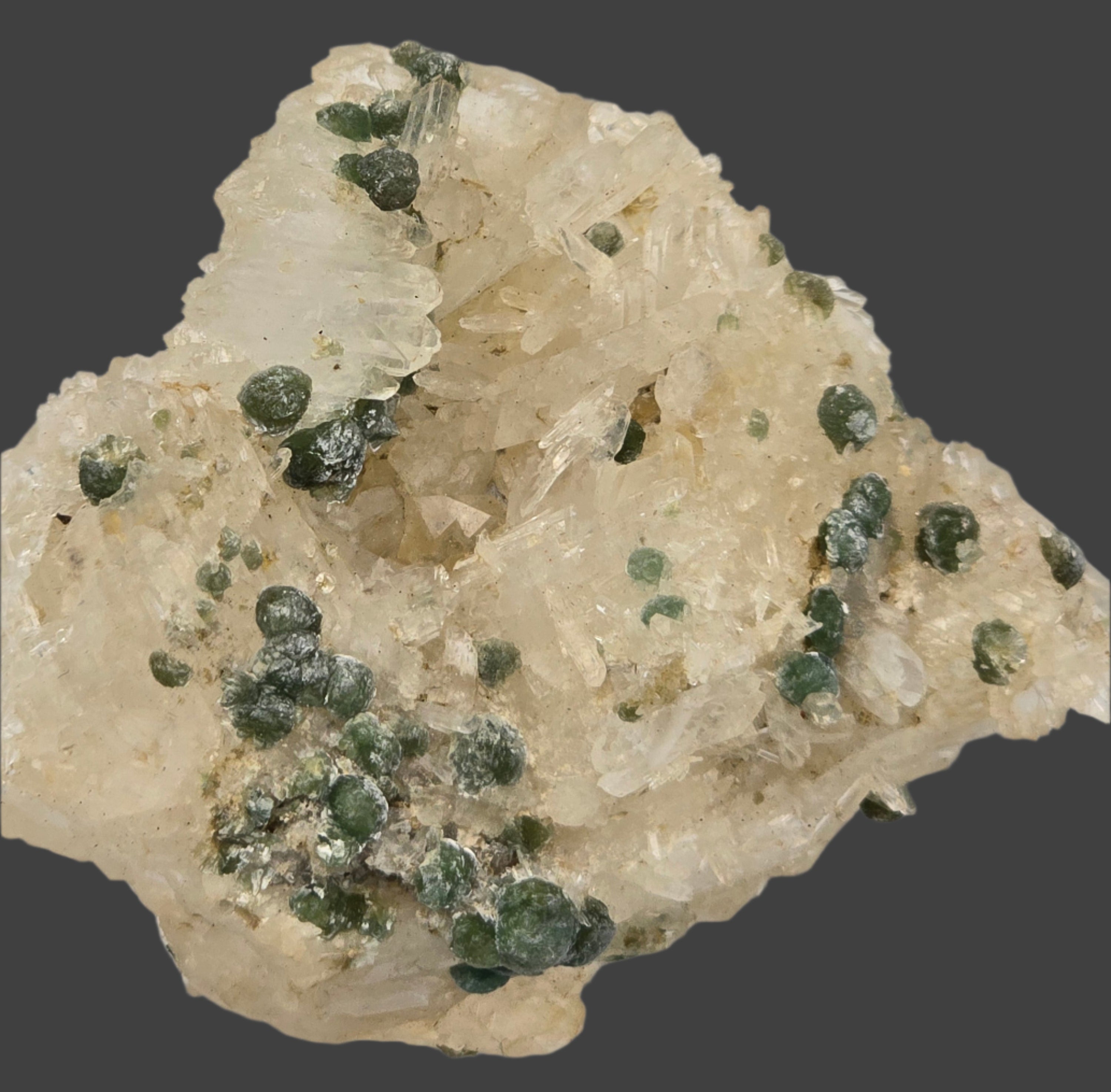 COOKEITE ON QUARTZ  (miniature)