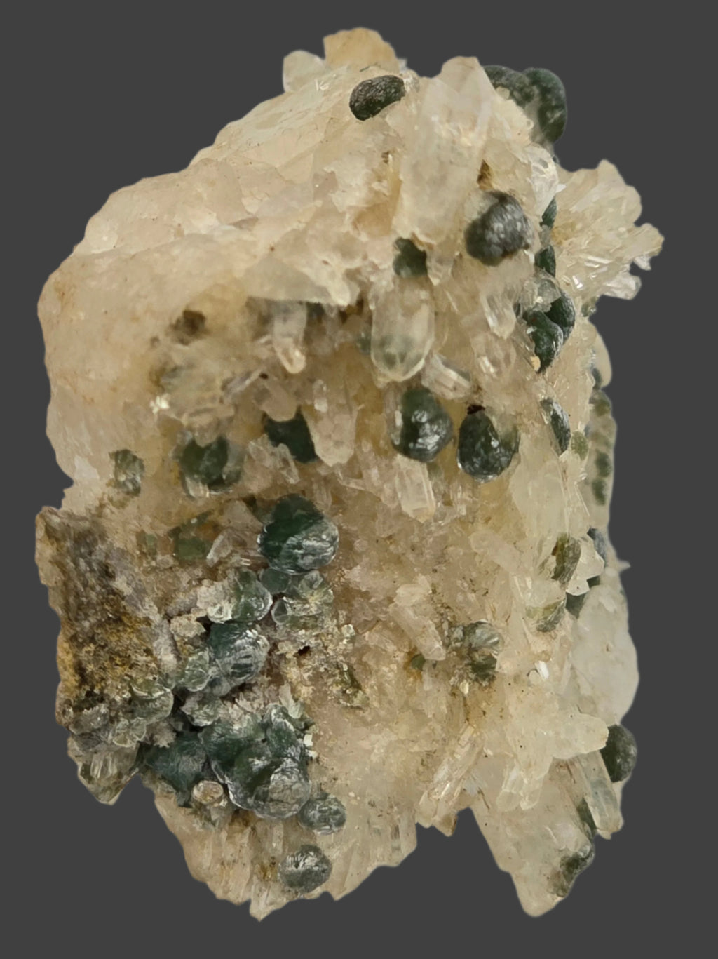 COOKEITE ON QUARTZ  (miniature)