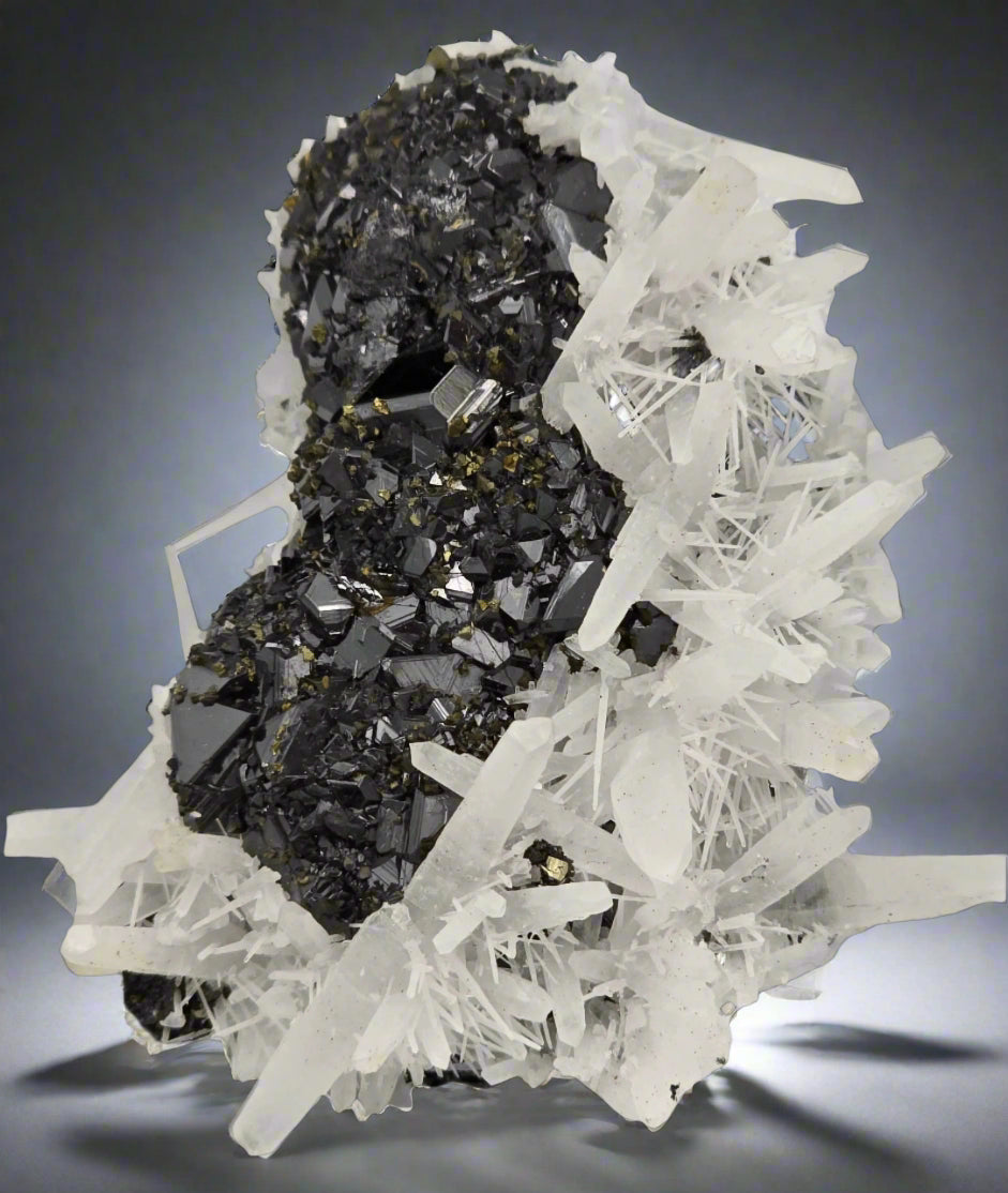 CHALCOPYRITE, SPHALERITE, QUARTZ  SMALL CABINET