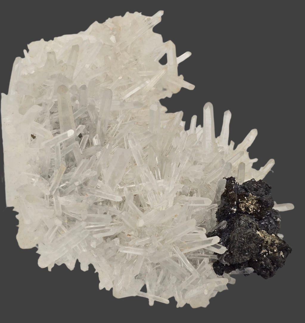 CHALCOPYRITE, QUARTZ   SMALL CABINET