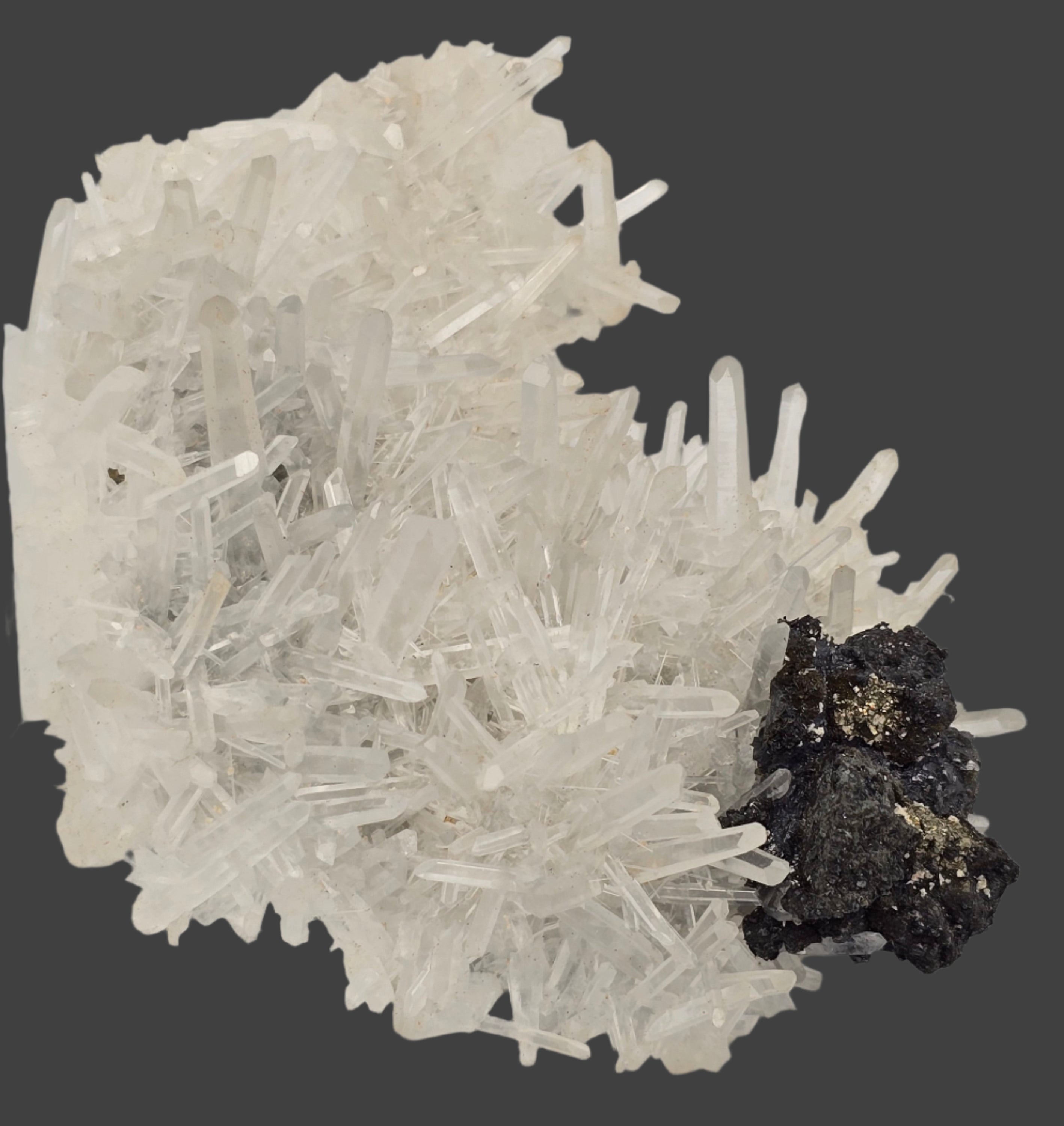 CHALCOPYRITE, QUARTZ   SMALL CABINET