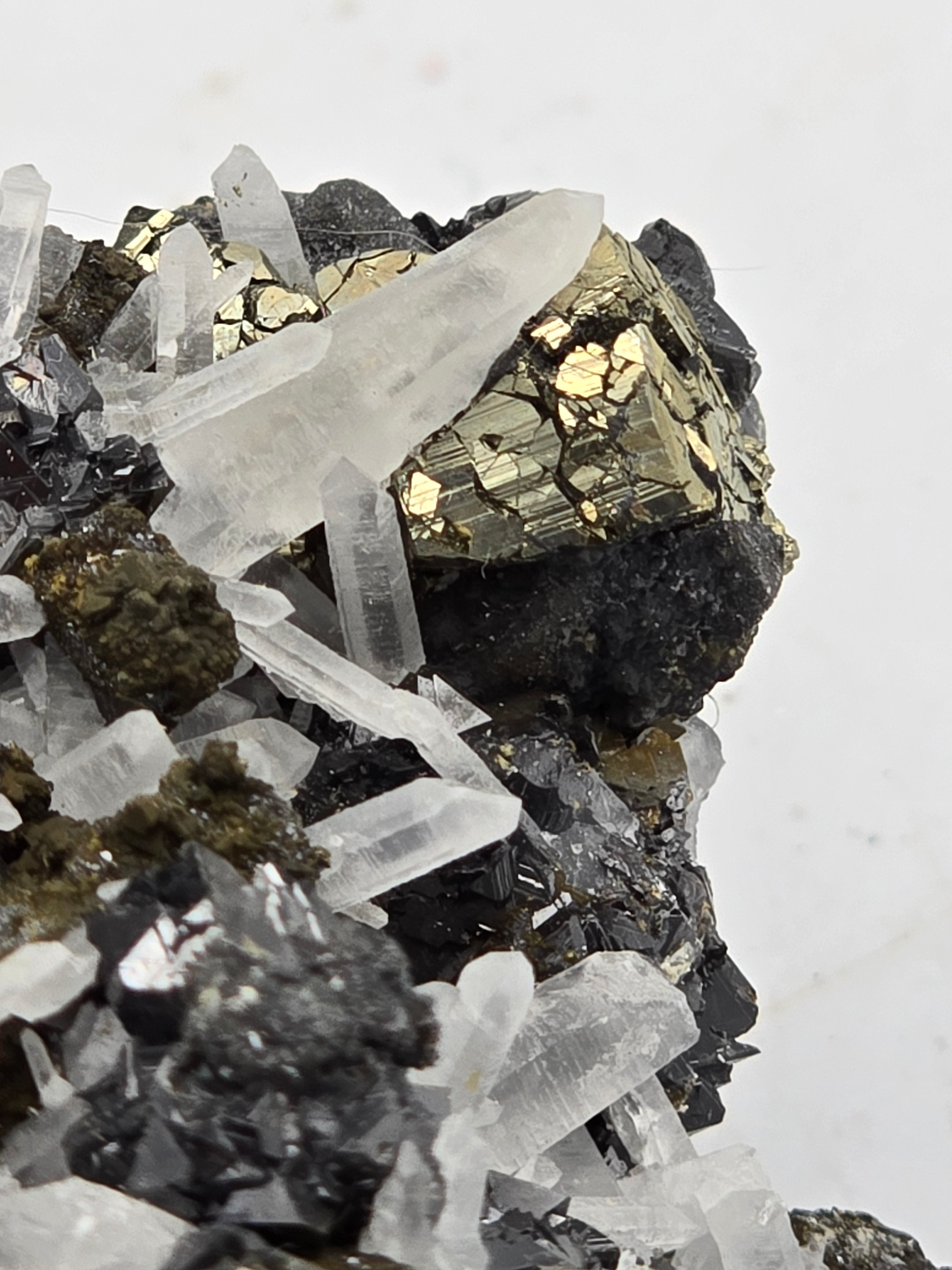 CHALCOPYRITE, PYRITE, SPHALERITE with QUARTZ (cabinet)