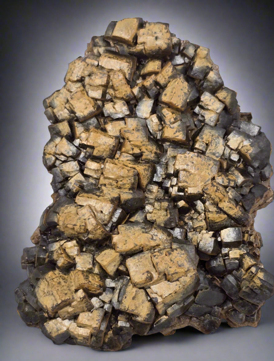 WULFENITE (pseudomorf after Galena) (large cabinet - unique specimen)