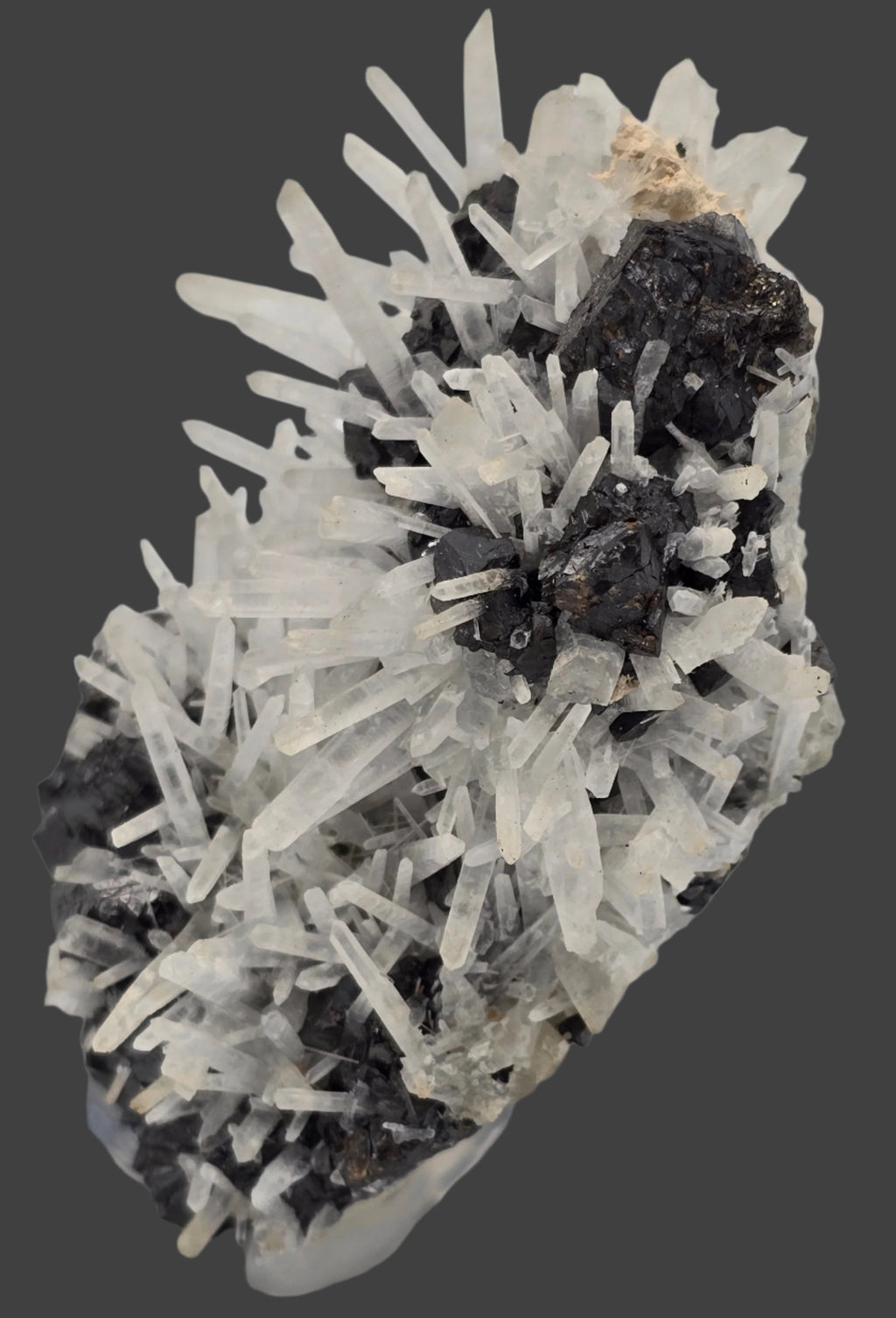 SPHALERITE, MANGANO CALCITE with QUARTZ and PYRITE (cabinet)