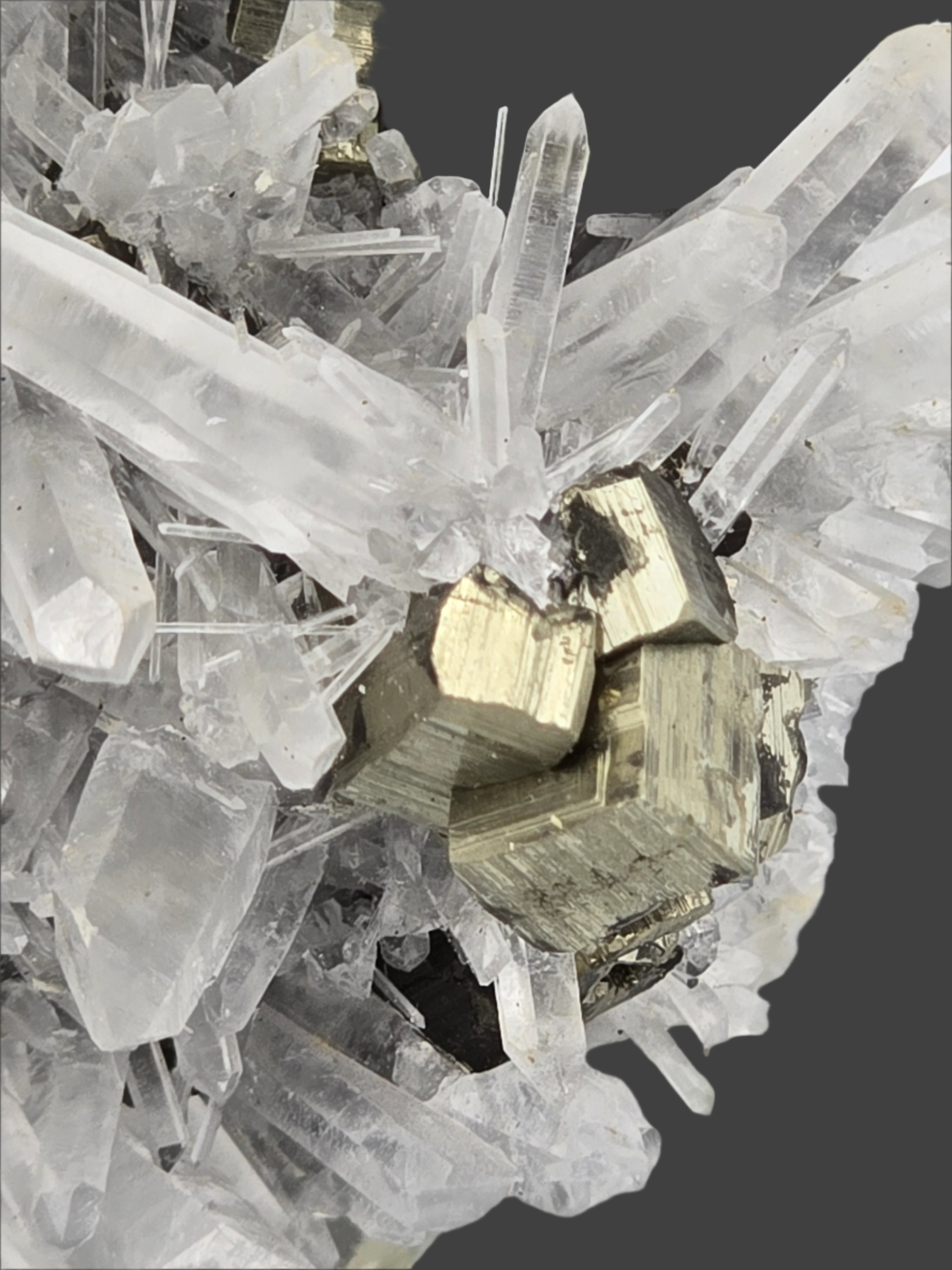 QUARTZ with PYRITE (small cabinet)