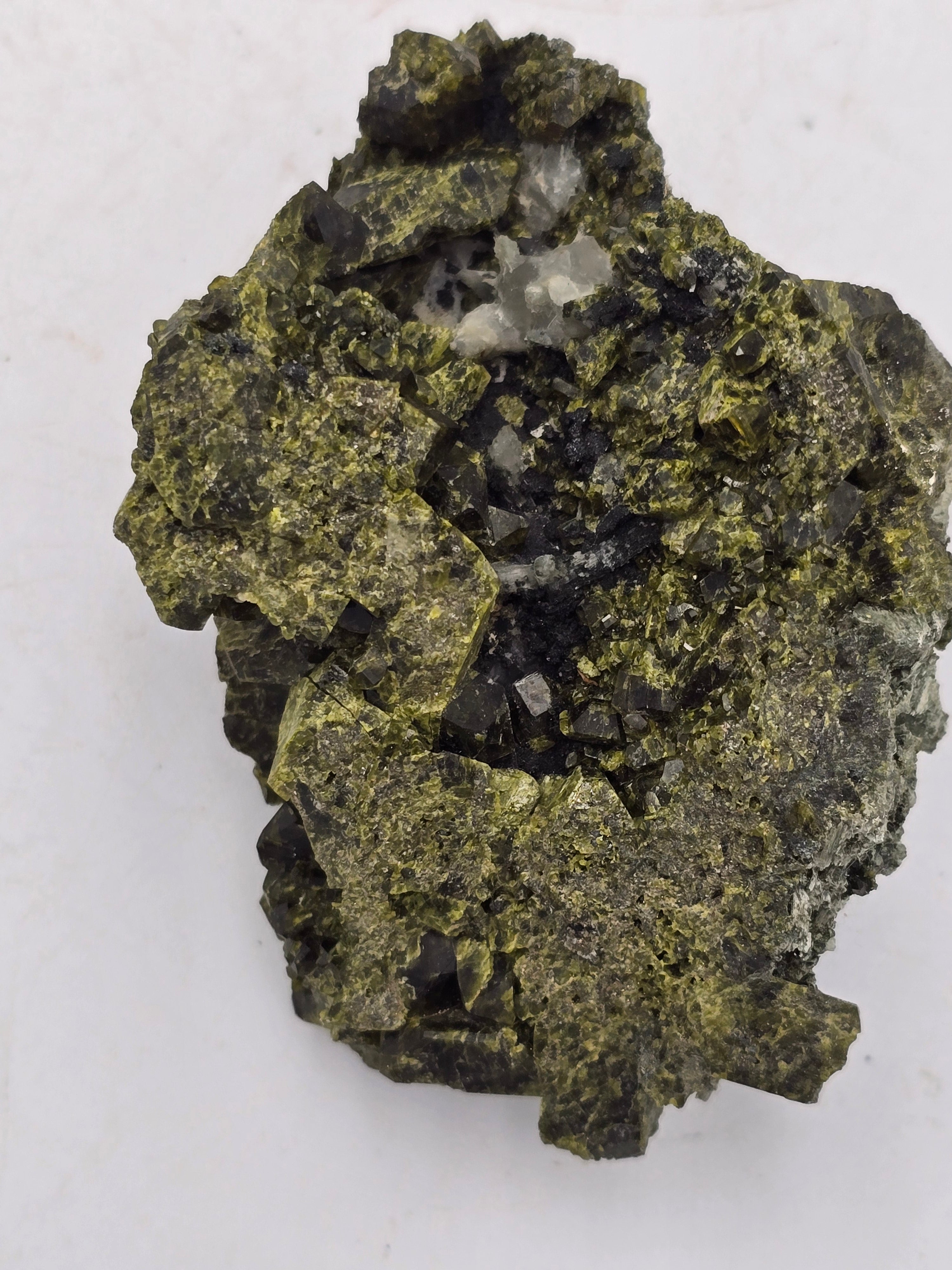 ACTINOLITE VARIETY URALITE (AFTER DIOPSIDE), QUARTZ (small cabinet)