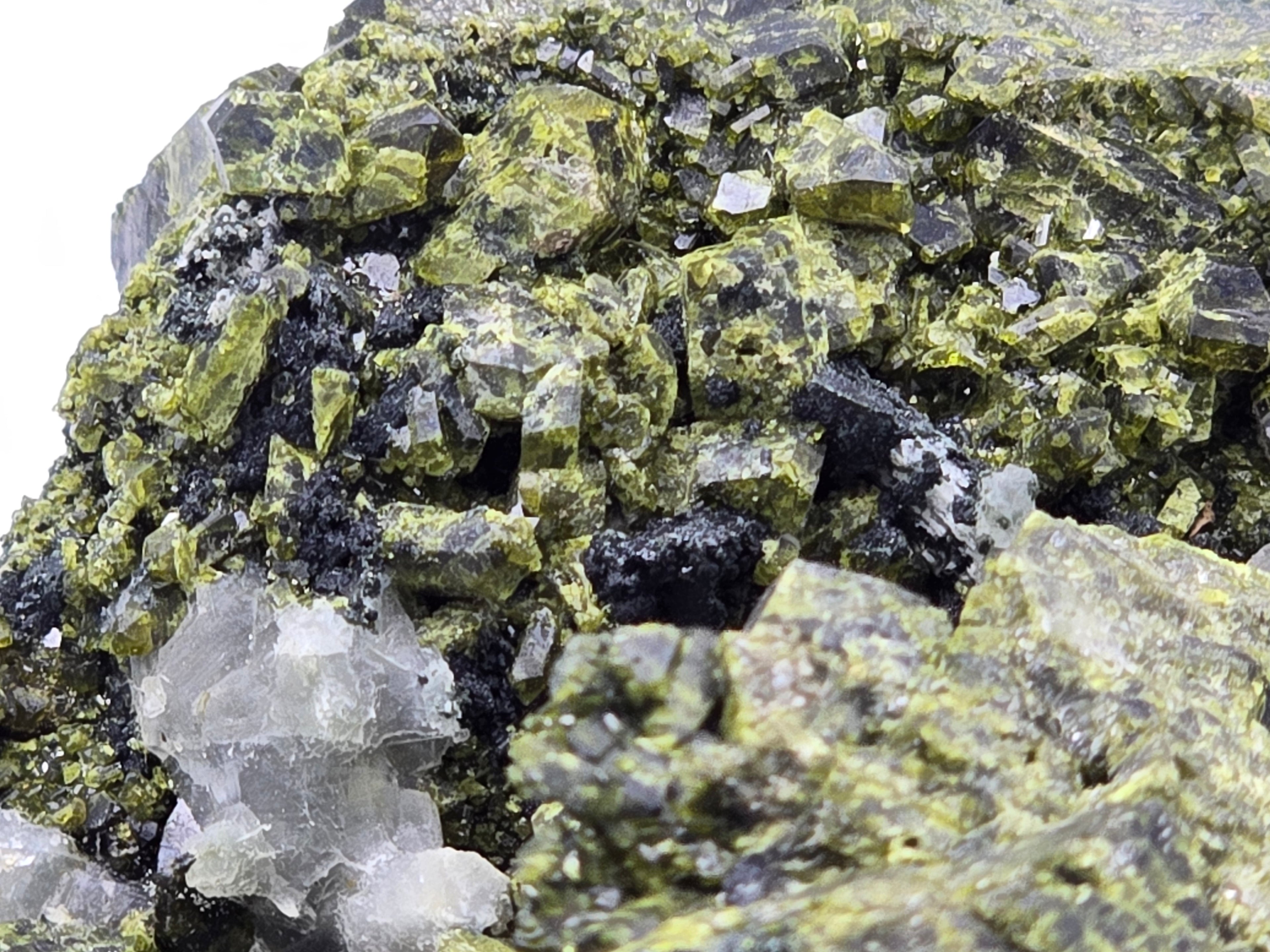 ACTINOLITE VARIETY URALITE (AFTER DIOPSIDE), QUARTZ (small cabinet)