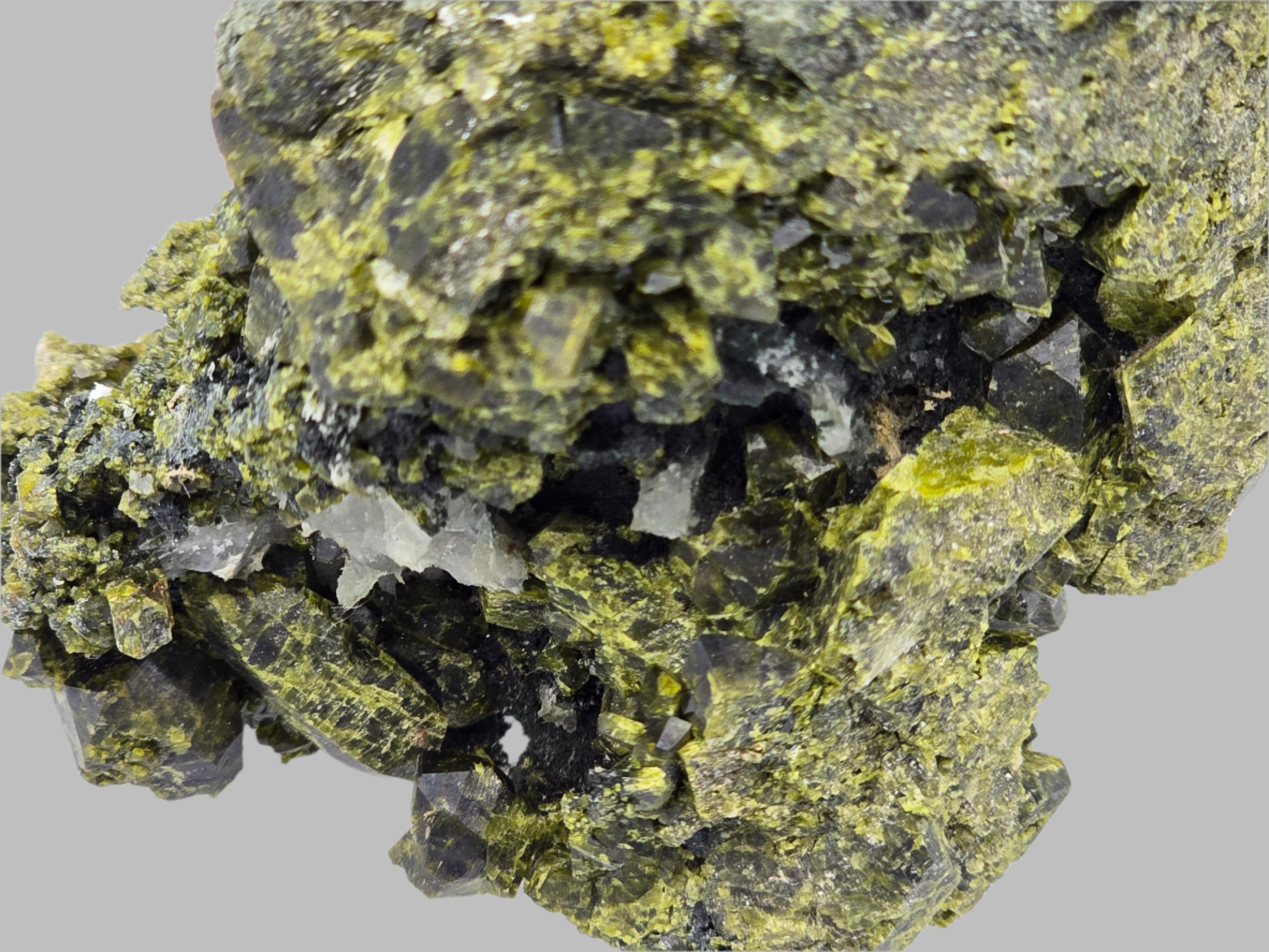 ACTINOLITE VARIETY URALITE (AFTER DIOPSIDE), QUARTZ (small cabinet)