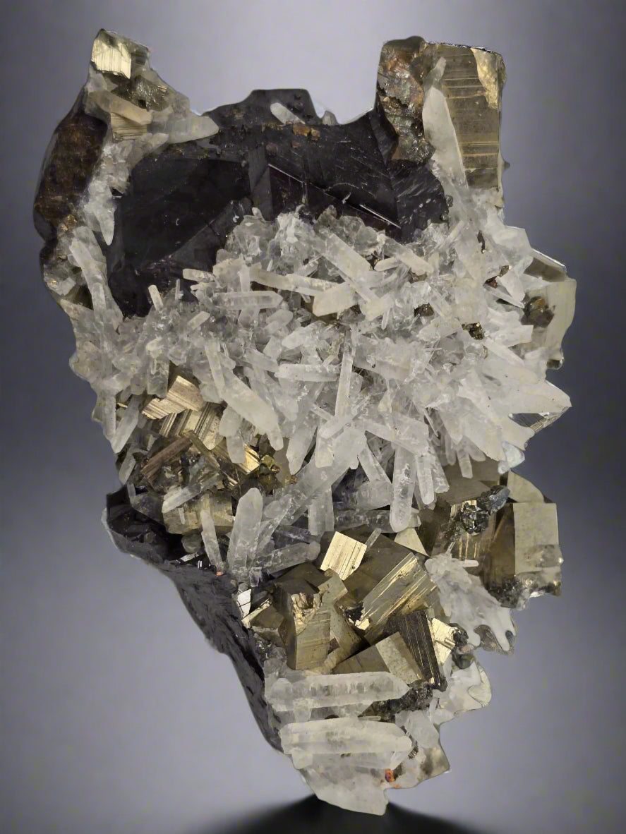 PYRITE, GALENA, QUARTZ (small cabinet)