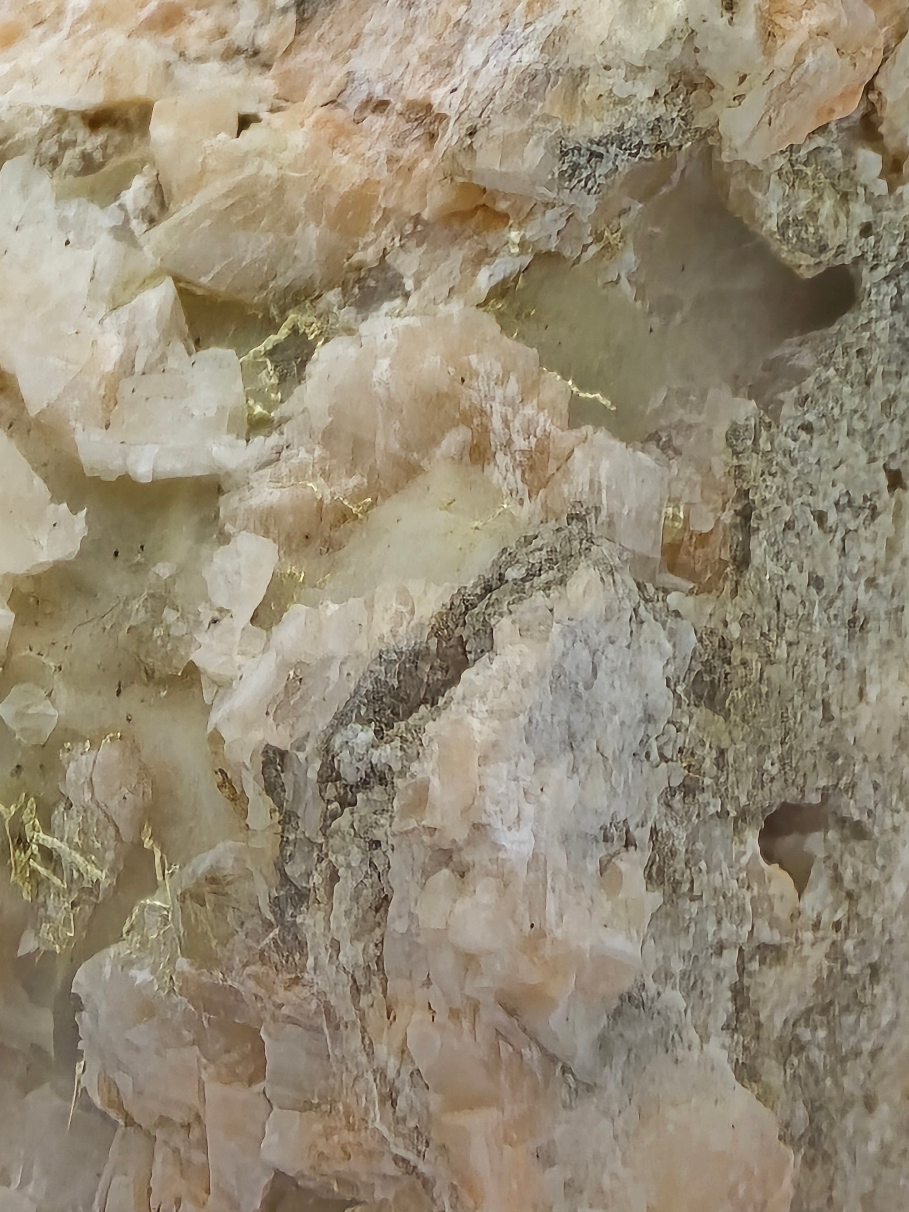 GOLD WIRES ON FELDSPAR PEGMATITE, VERY RARE (but also FOOLS GOLD on this specimen) (miniature)