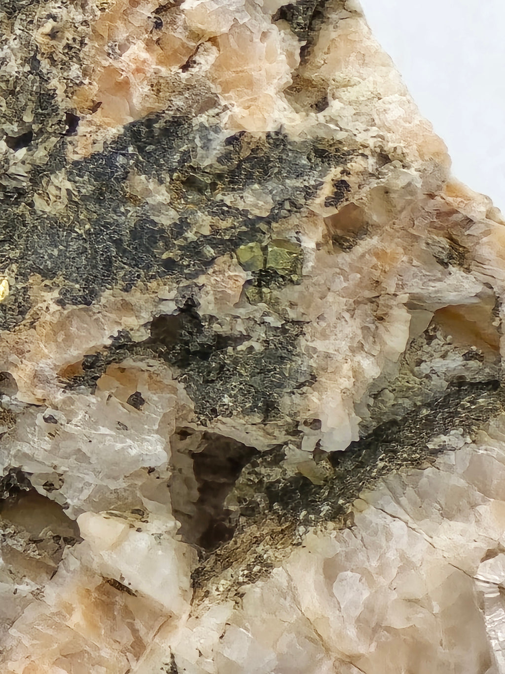 GOLD WIRES ON FELDSPAR PEGMATITE, VERY RARE (but also FOOLS GOLD on this specimen) (miniature)