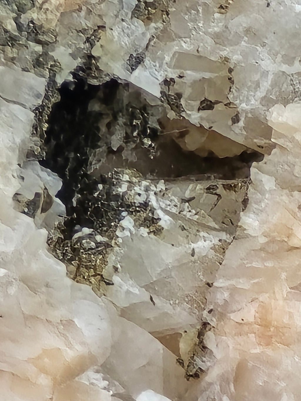 GOLD WIRES ON FELDSPAR PEGMATITE, VERY RARE (but also FOOLS GOLD on this specimen) (miniature)