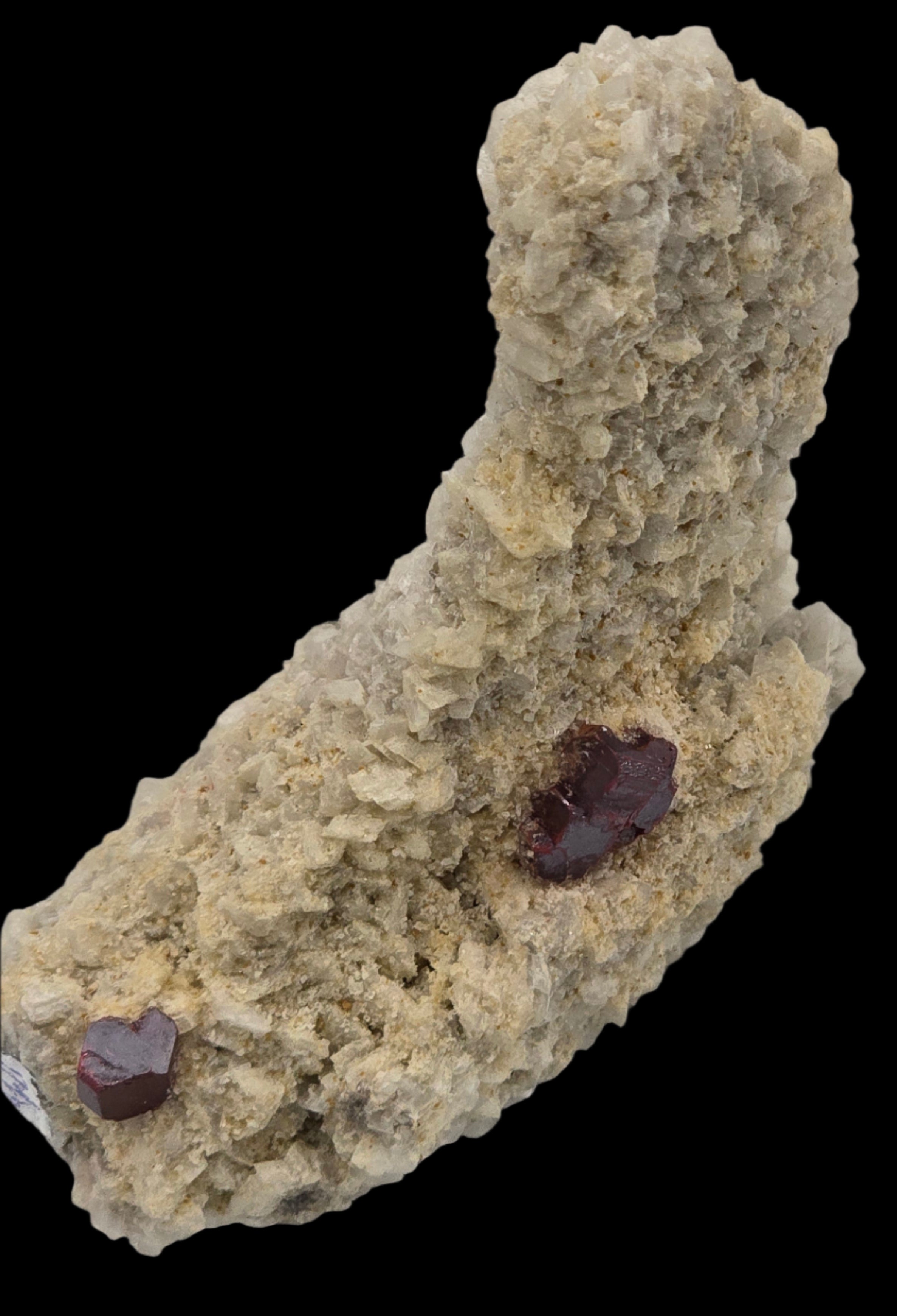 CINNABAR (CINNABARITE or MERCURBLENDE) on CALCITE  SMALL CABINET