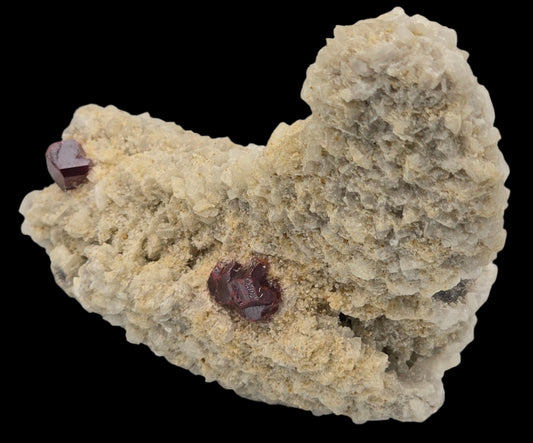 CINNABAR on CALCITE