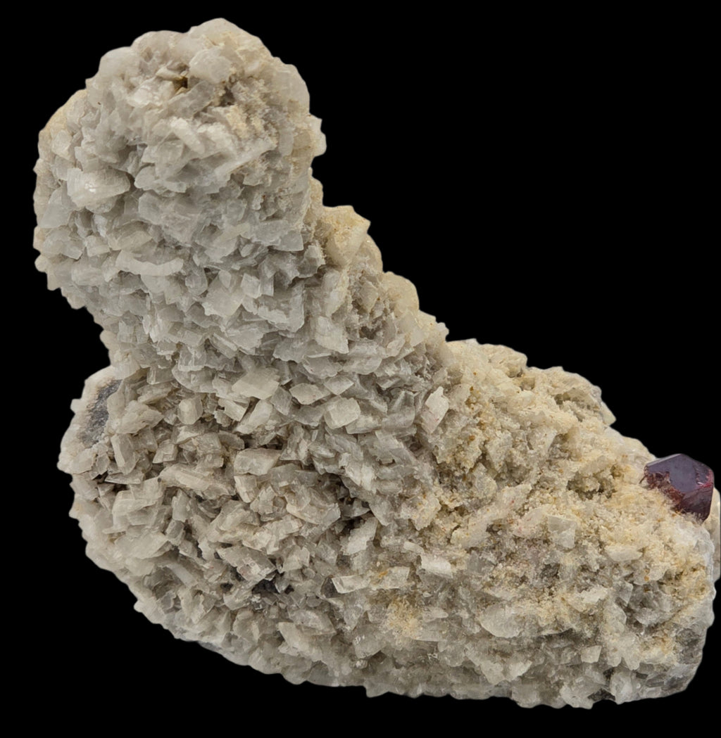 CINNABAR (CINNABARITE or MERCURBLENDE) on CALCITE  SMALL CABINET