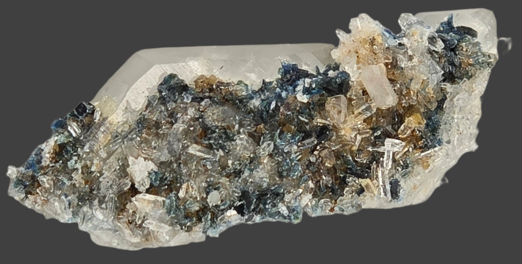 LAZULITE with GORMANITE (EXTREMELY RARE) with QUARTZ and CALCITE small cabinet