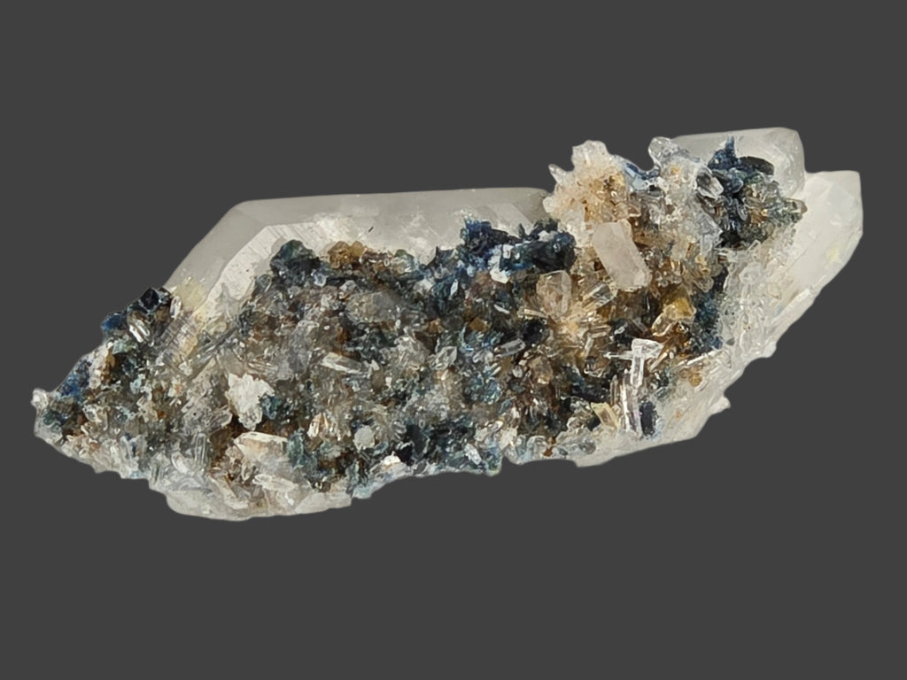 LAZULITE with GORMANITE (EXTREMELY RARE) with QUARTZ and CALCITE small cabinet