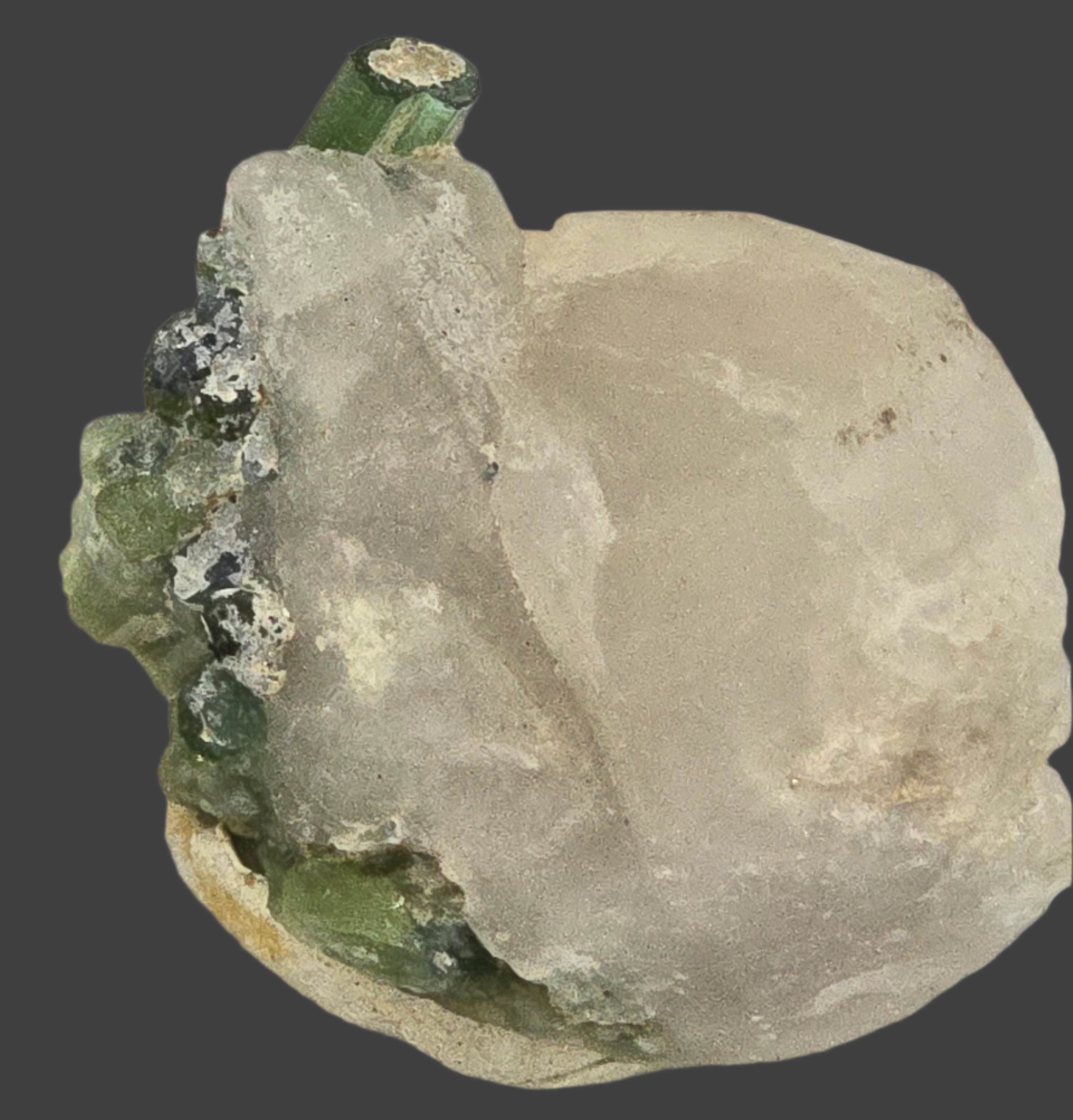TOURMALINE on QUARTZ (miniature)