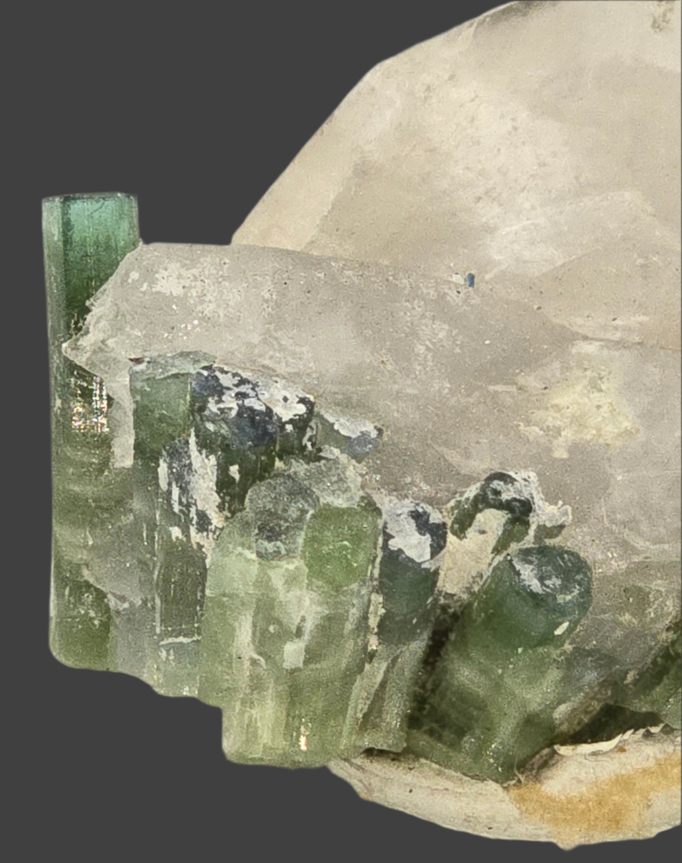 TOURMALINE on QUARTZ (miniature)