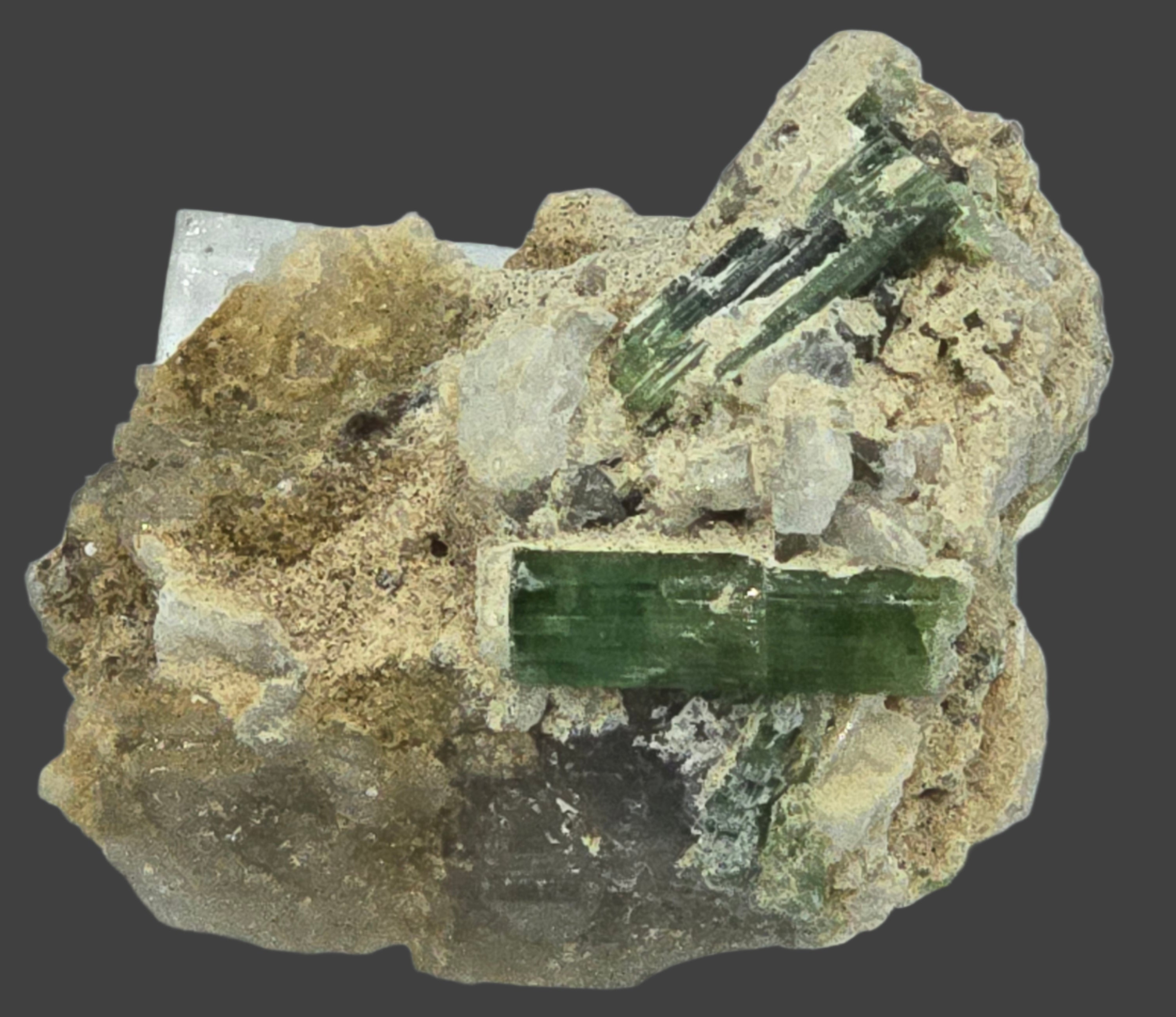 TOURMALINE on QUARTZ
