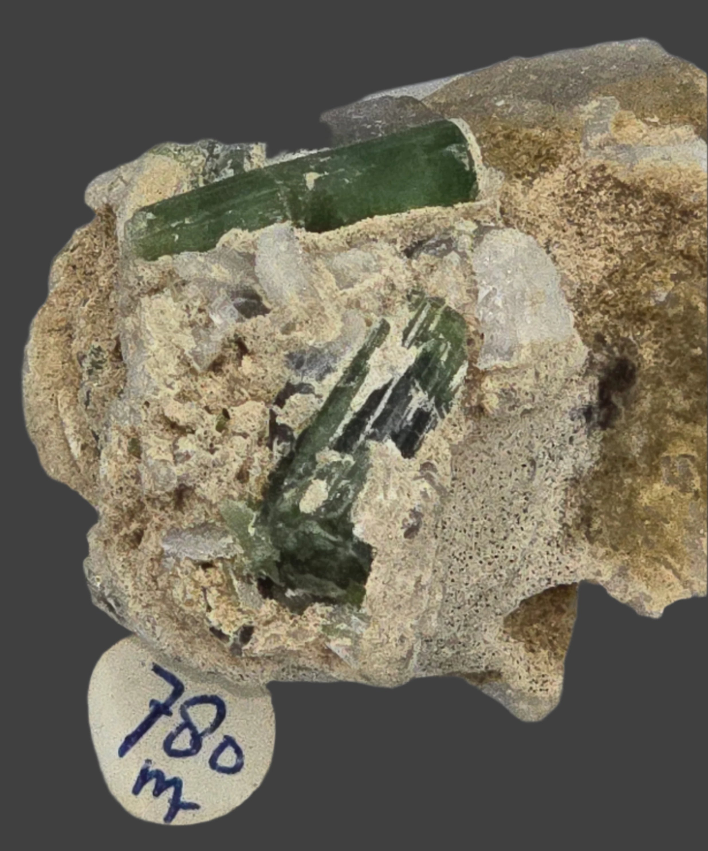 TOURMALINE on QUARTZ
